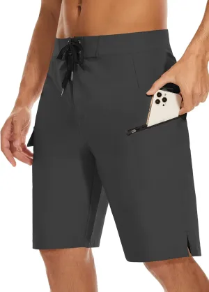22" Men's Board Shorts Swimwear No Mesh Lining - Long Swim Trunks Surf Shorts Bathing Suit with Zipper Pocket UPF50 