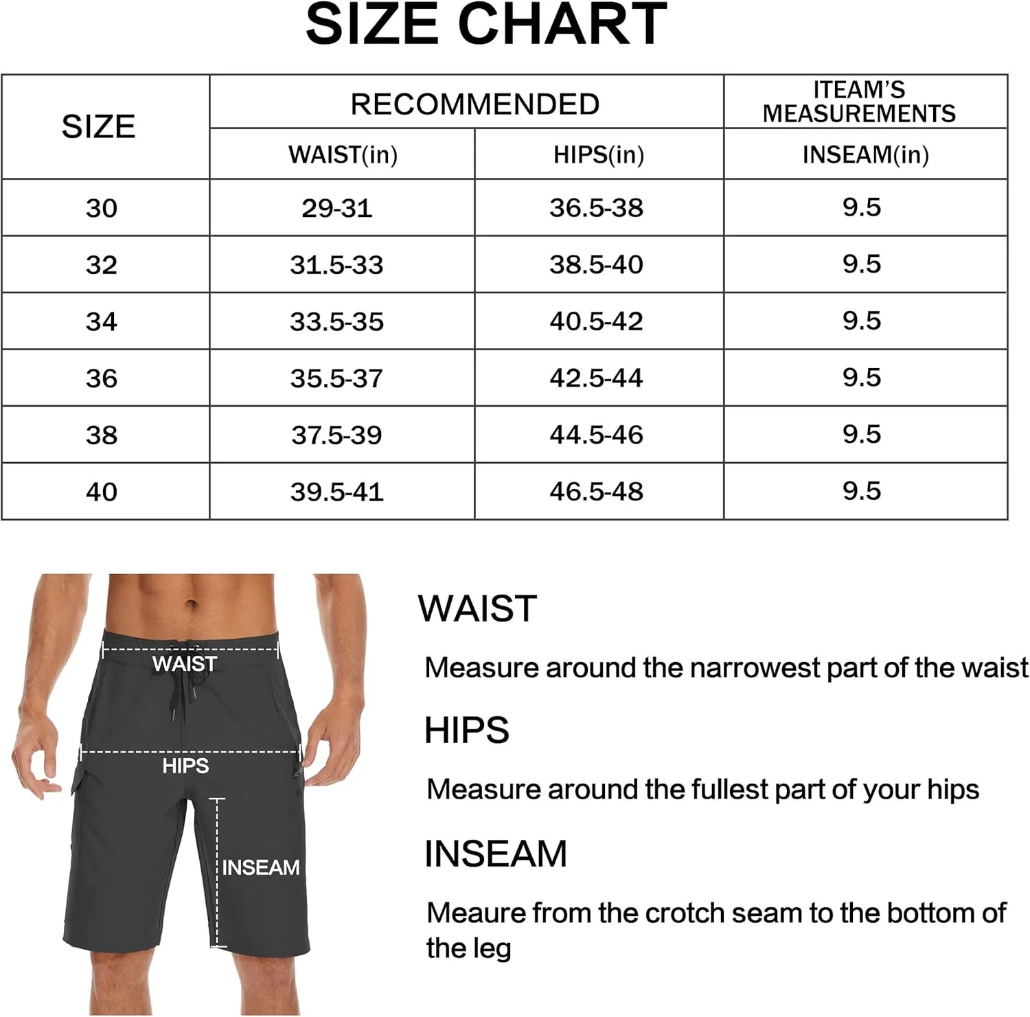 22" Men's Board Shorts Swimwear No Mesh Lining - Long Swim Trunks Surf Shorts Bathing Suit with Zipper Pocket UPF50 