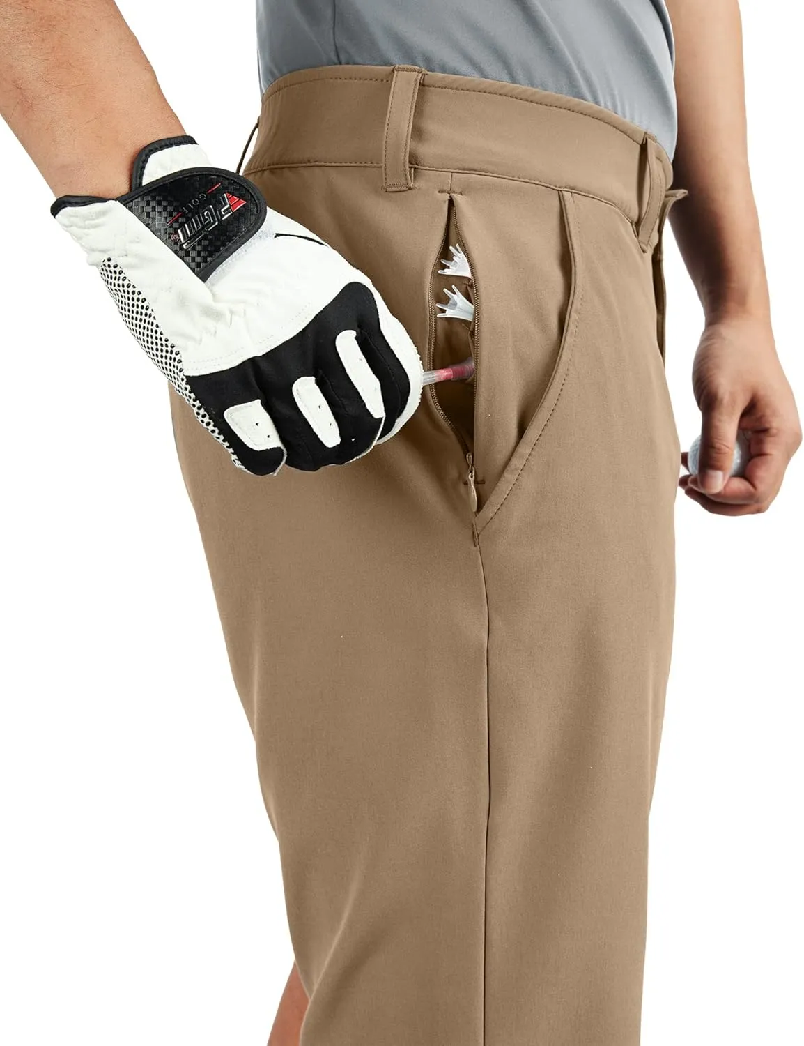 33,000ft Men's Golf Shorts Dry Fit, Lightweight Quick Dry Golf Stretch Shorts with Pockets 11" Inseam for Travel Casual