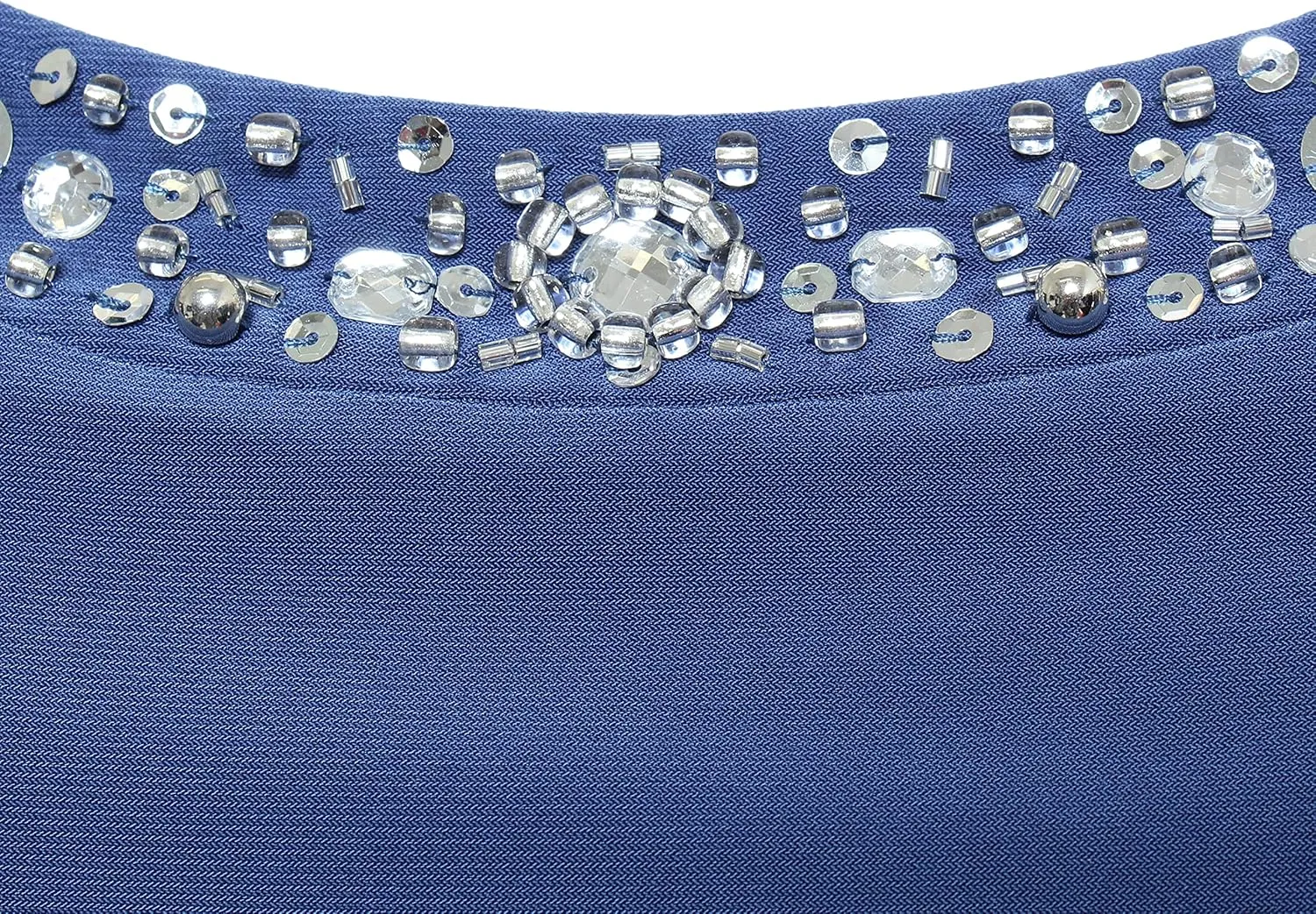 Alex Evenings Women's 2 Piece Tea Length Jacket Dress with Sequin Beaded Trim