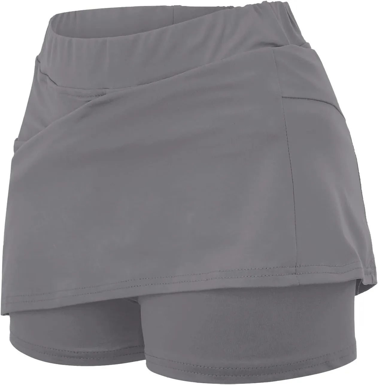 Athletic Skorts for Women Plus Size Tummy Control Tennis Yoga Shorts Hight Waist Solid Comfy Elastic Gym Skirts