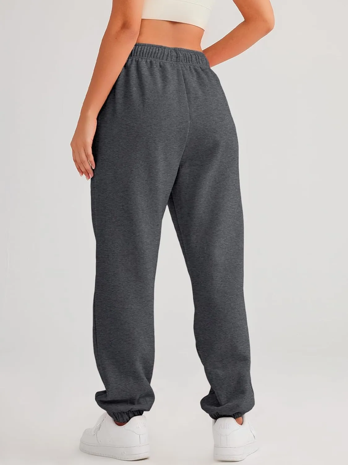 AUTOMET Women's Casual Baggy Fleece Sweatpants