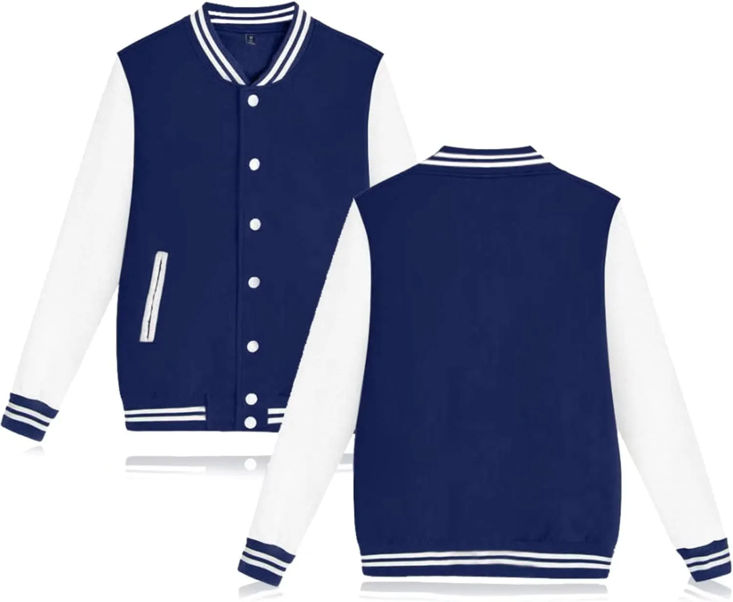 babyhealthy Women's Men's Varsity Baseball Jacket Casual Letterman Bomber Jacket Windbreaker Lightweight Jacket Coat