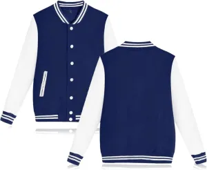 babyhealthy Women's Men's Varsity Baseball Jacket Casual Letterman Bomber Jacket Windbreaker Lightweight Jacket Coat