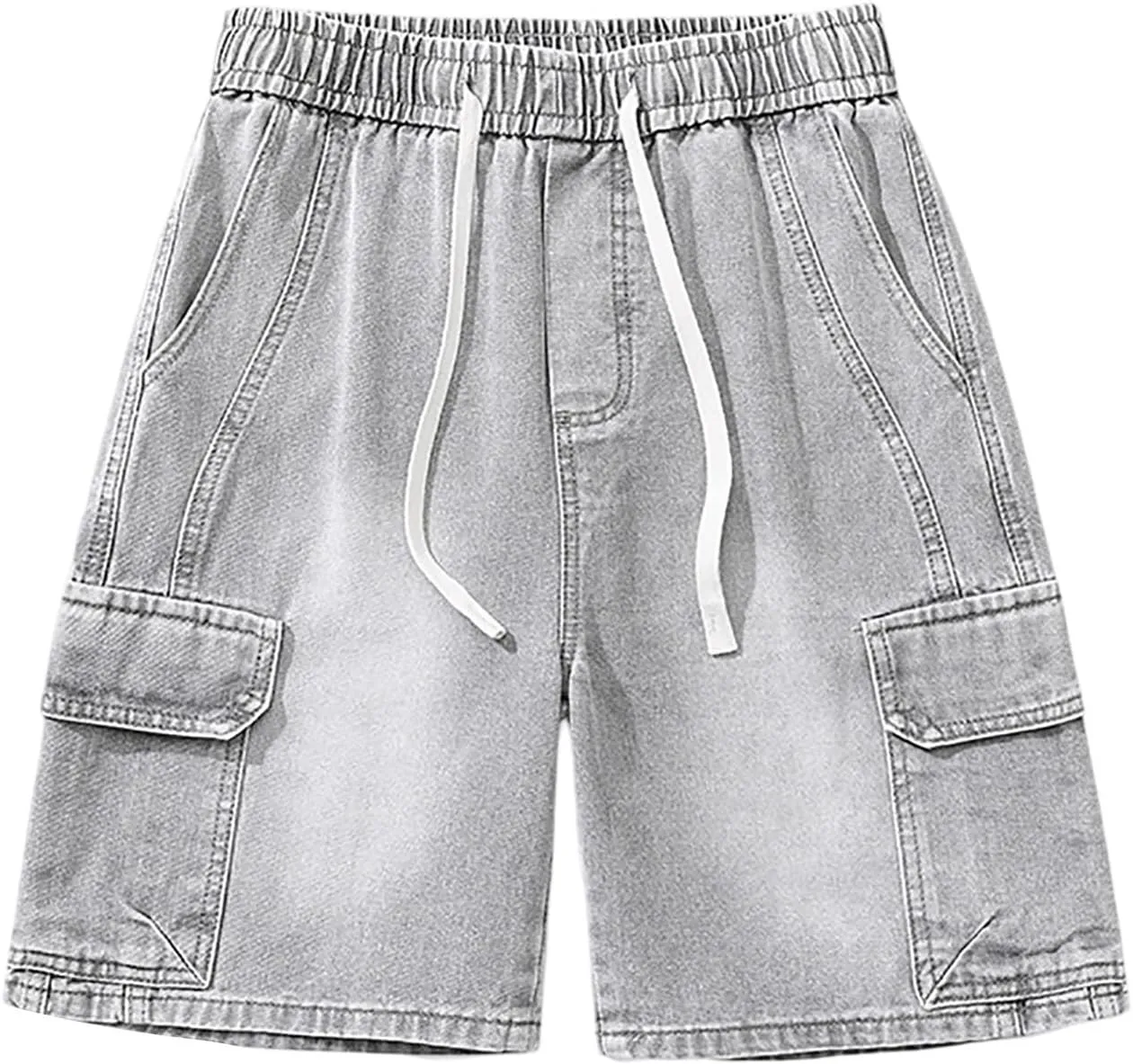 Baggy Jean Shorts for Men Summer Casual Loose Fit Y2K Hip Hop Skateboard Denim Shorts Trendy Outfits