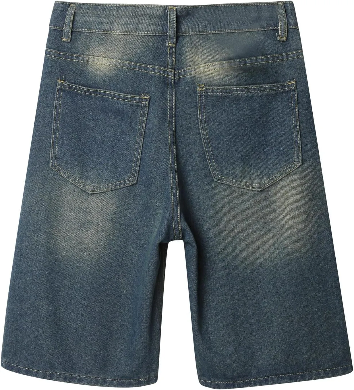 Baggy Jean Shorts for Men Summer Casual Loose Fit Y2K Hip Hop Skateboard Denim Shorts Trendy Outfits