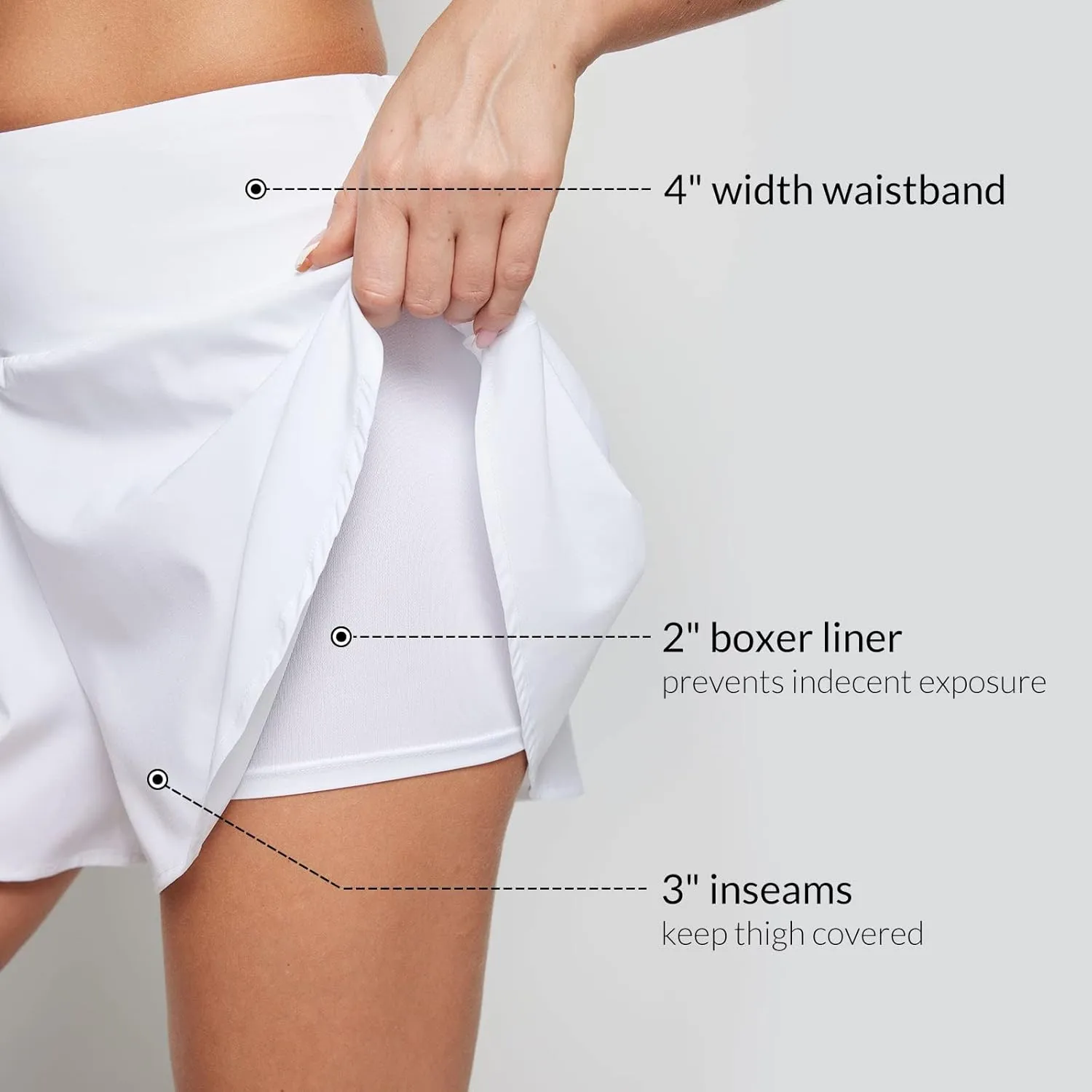 baleaf Women's Swim Shorts Bottoms High Waisted Board Shorts Tummy Control Flowy Swimsuit Bathing Suit with Liner