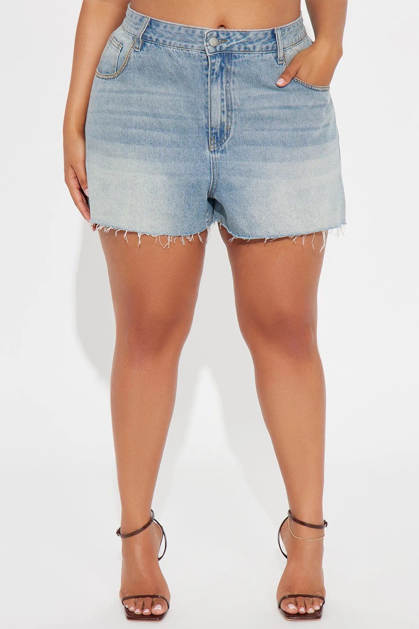 Beach House A-Line Denim Shorts - Medium Wash