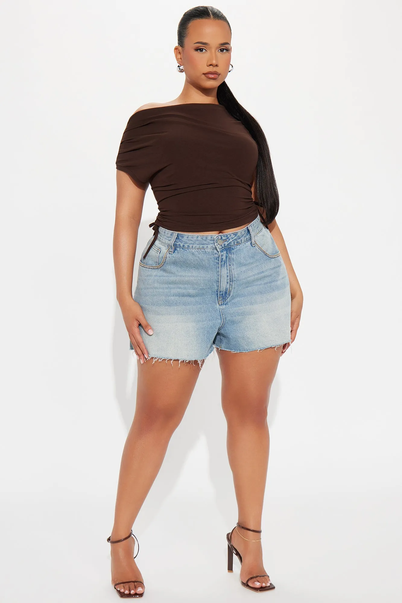 Beach House A-Line Denim Shorts - Medium Wash