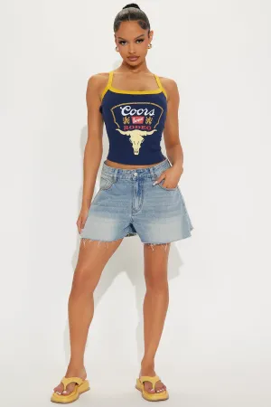 Beach House A-Line Denim Shorts - Medium Wash