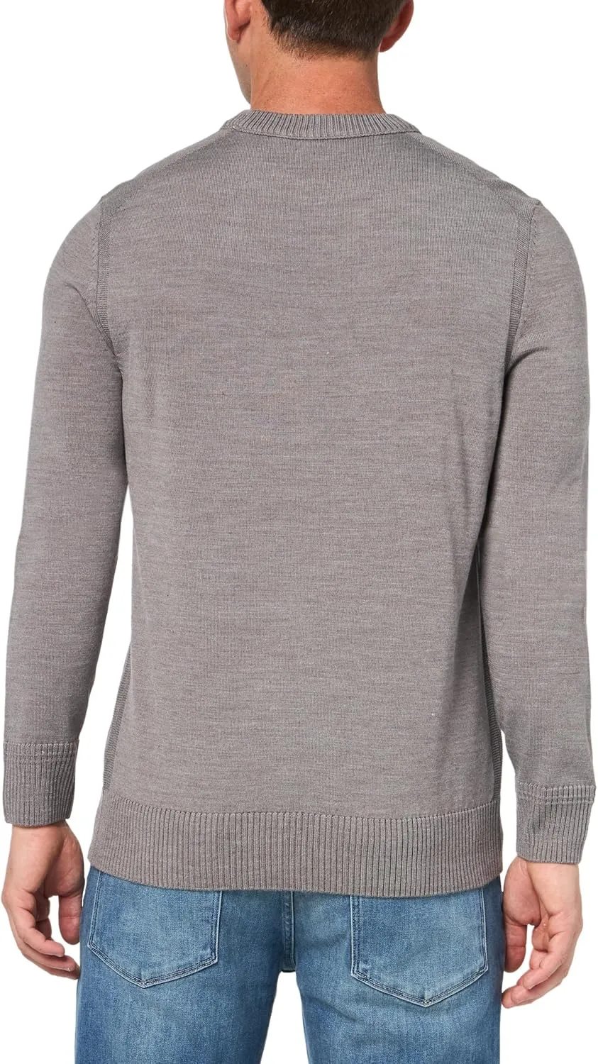 BOSS Men's Small Logo Wool Blend Sweater