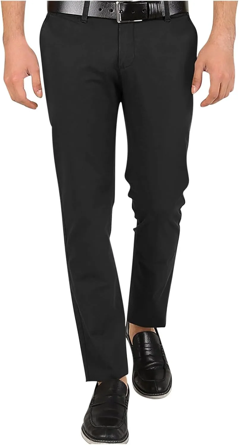 Business Casual Suit Pants for Men Slim Fit Formal Work Dress Pants Gentle Bridegroom Wedding Guest Straight Trousers