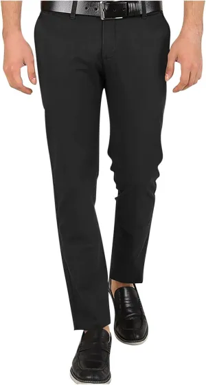 Business Casual Suit Pants for Men Slim Fit Formal Work Dress Pants Gentle Bridegroom Wedding Guest Straight Trousers