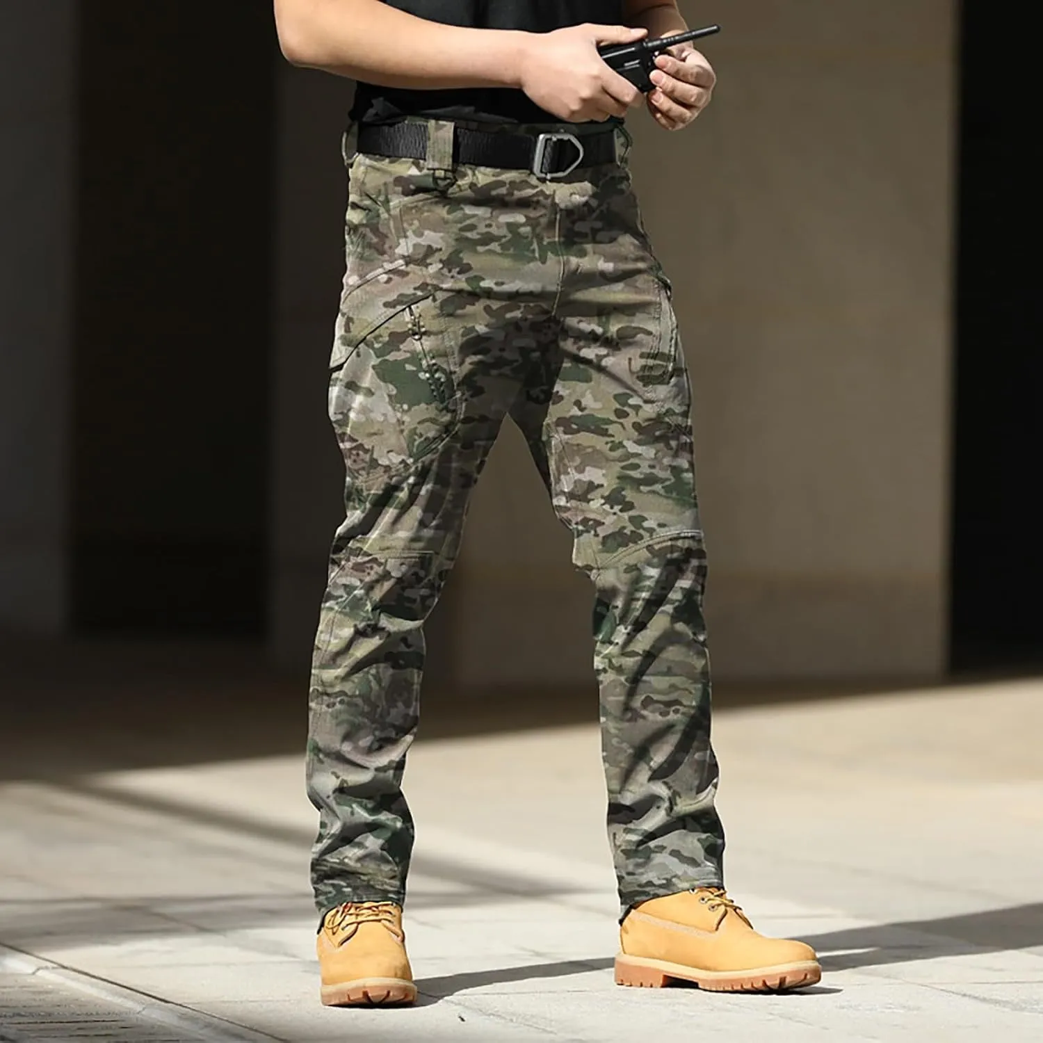 Camo Cargo Pants for Men Slim Fit Stretch Outdoor Hiking Hunting Safari Tactical Trousers Classic Military Army Pants
