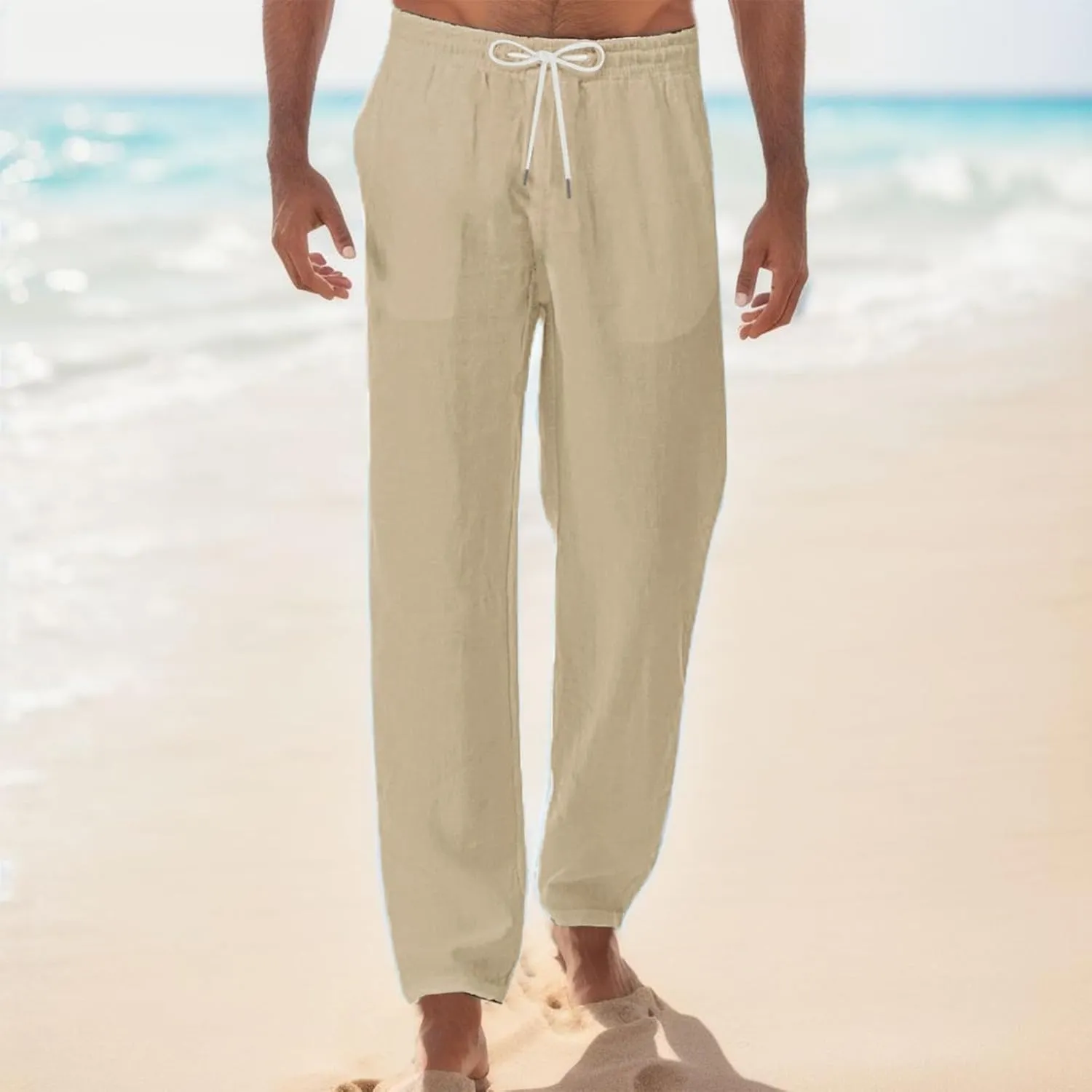 Casual Work Pants for Men Slim Stretch Chino Trousers Men's Slim-Fit Wrinkle- Flat-Front Chino Pants for Fall Men