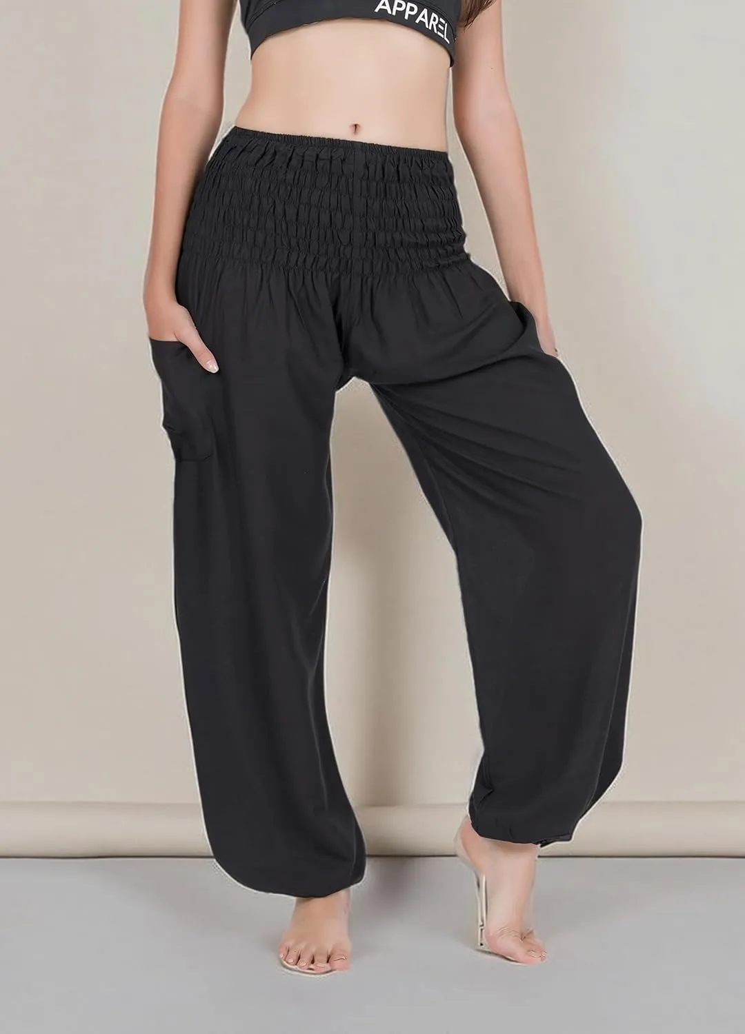 CHAINUPON Harem Pants Women Flowy Trouser Yoga Boho Hippie Clothes