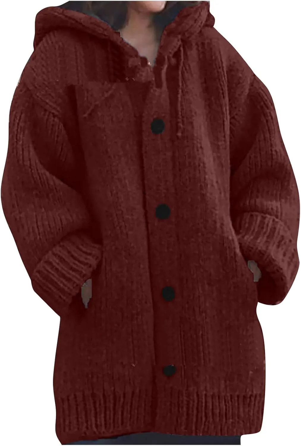 ChicCrate Women's Knit Open Front Cardigan Sweaters 2025 Fall Winter Clothes Long Sleeve Solid Color Jackets Trendy Outwear