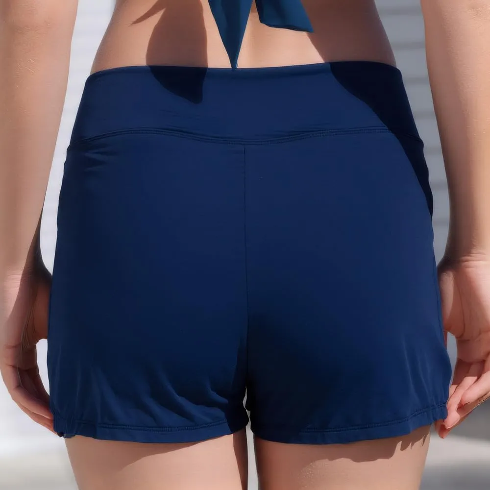 COCOPEAR Period High Waisted Swim Shorts Women with Liner Leakproof Women's Board Shorts for Teens, Girls, Women