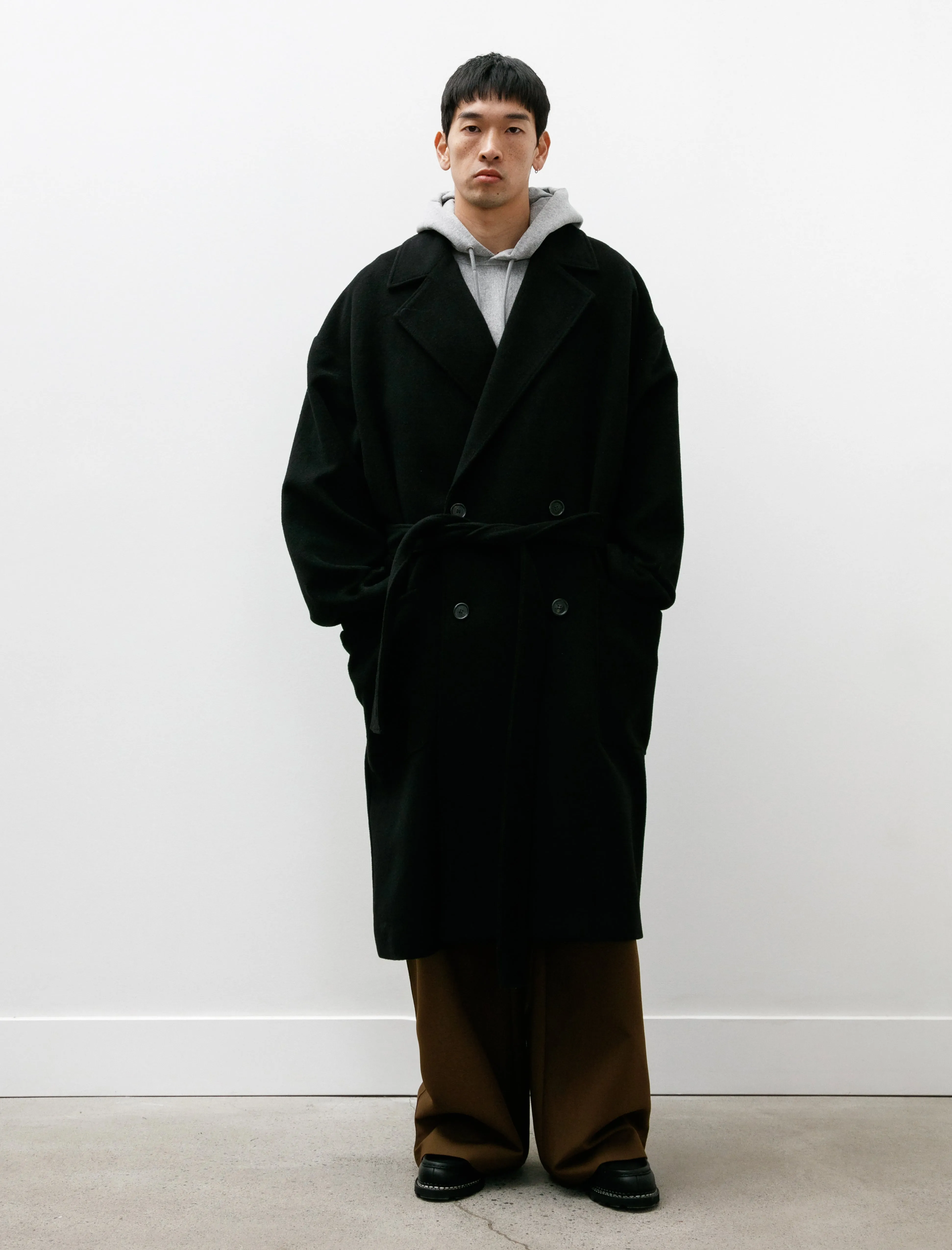 Double Breasted Coat Black