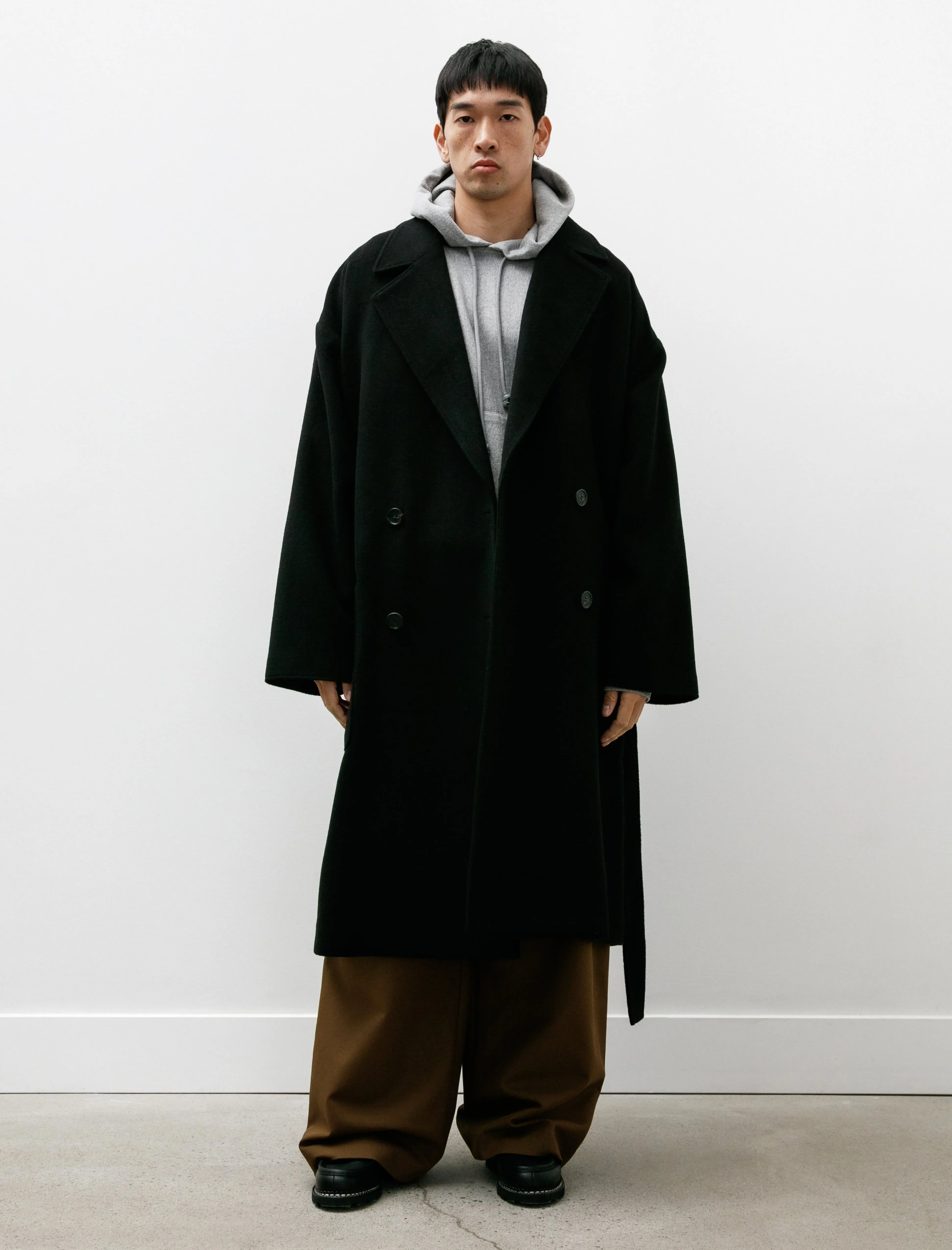 Double Breasted Coat Black