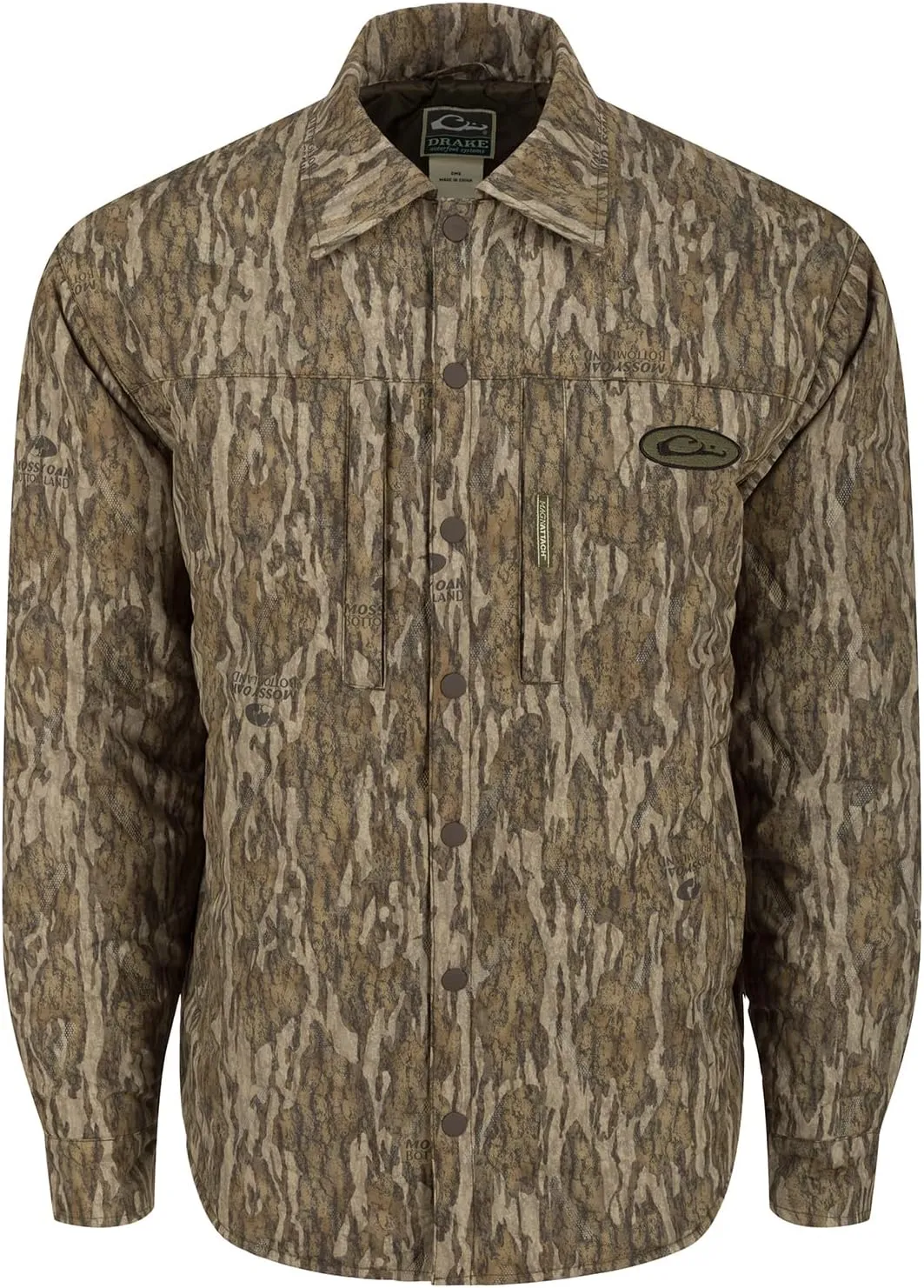 DRAKE Men's LST Double Down Jac-Shirt Insulated Water-Repellent Resistant Quilted Button-Down Outdoor Hunting Hiking Jacket