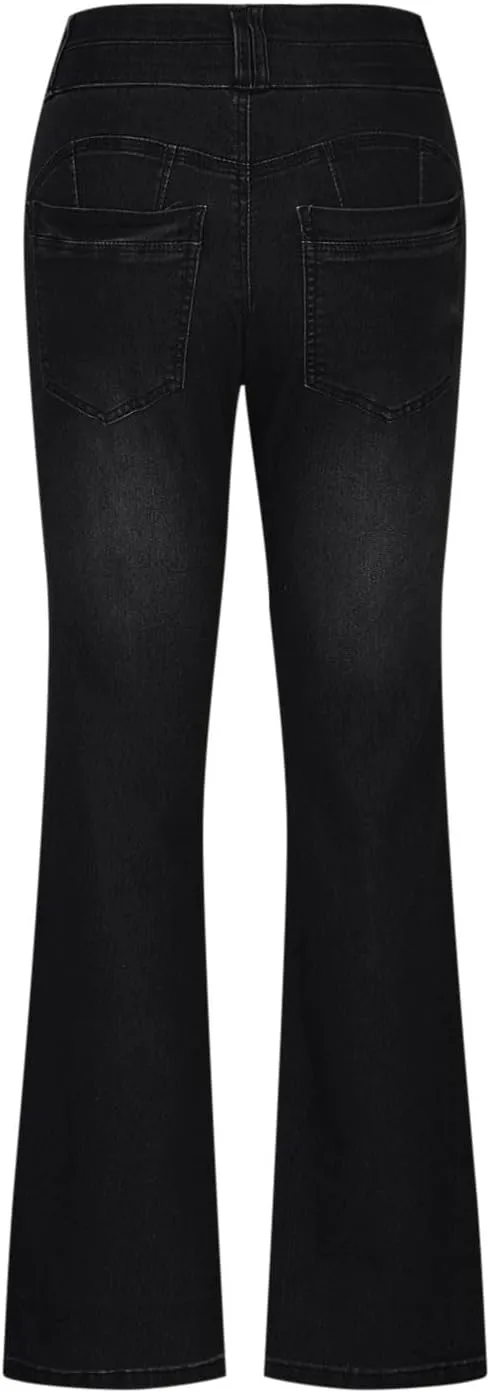 Flare Jeans for Women High Waist Stretch Bell Bottom Denim Leggings Slim Fit Straight Leg Trouser Fashion Casual Pant