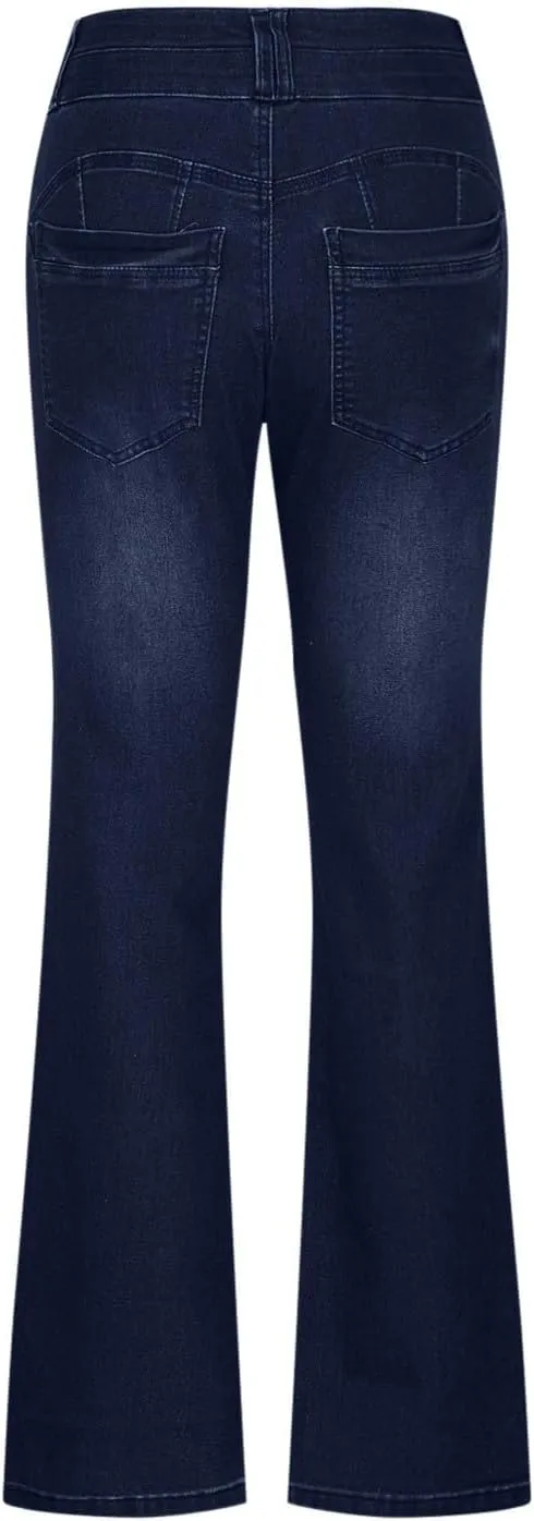 Flare Jeans for Women High Waist Stretch Bell Bottom Denim Leggings Slim Fit Straight Leg Trouser Fashion Casual Pant
