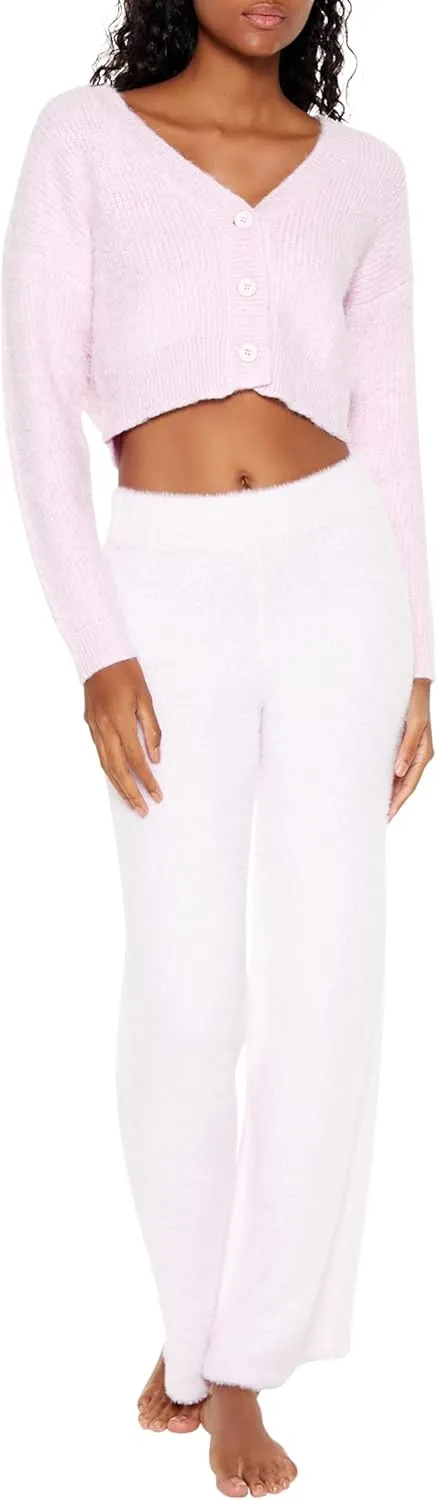 Forever 21 Women's Fuzzy Knit Cardigan Sweater