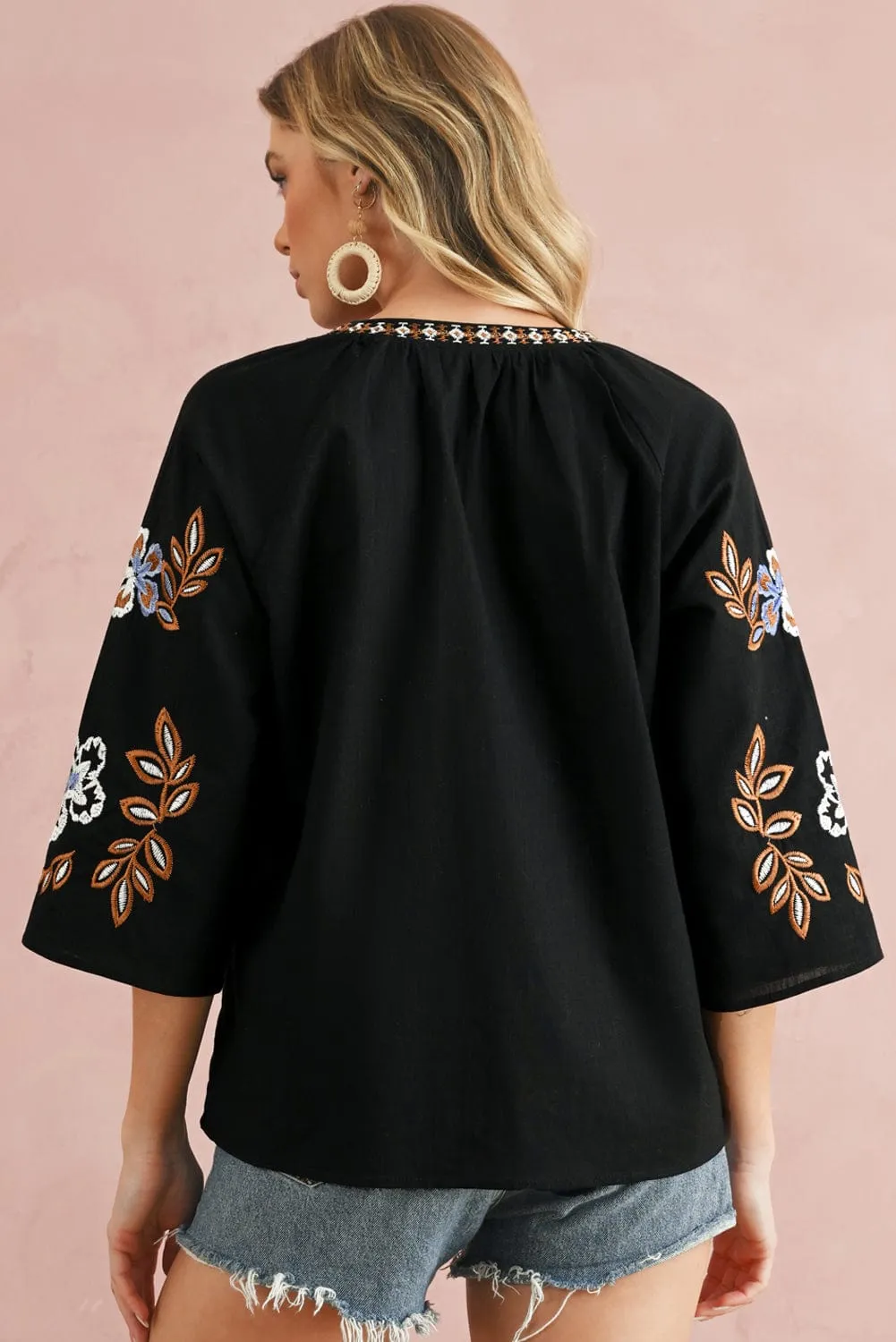 Freddie Floral Embroidered Blouse | S-3XL | PRE ORDER