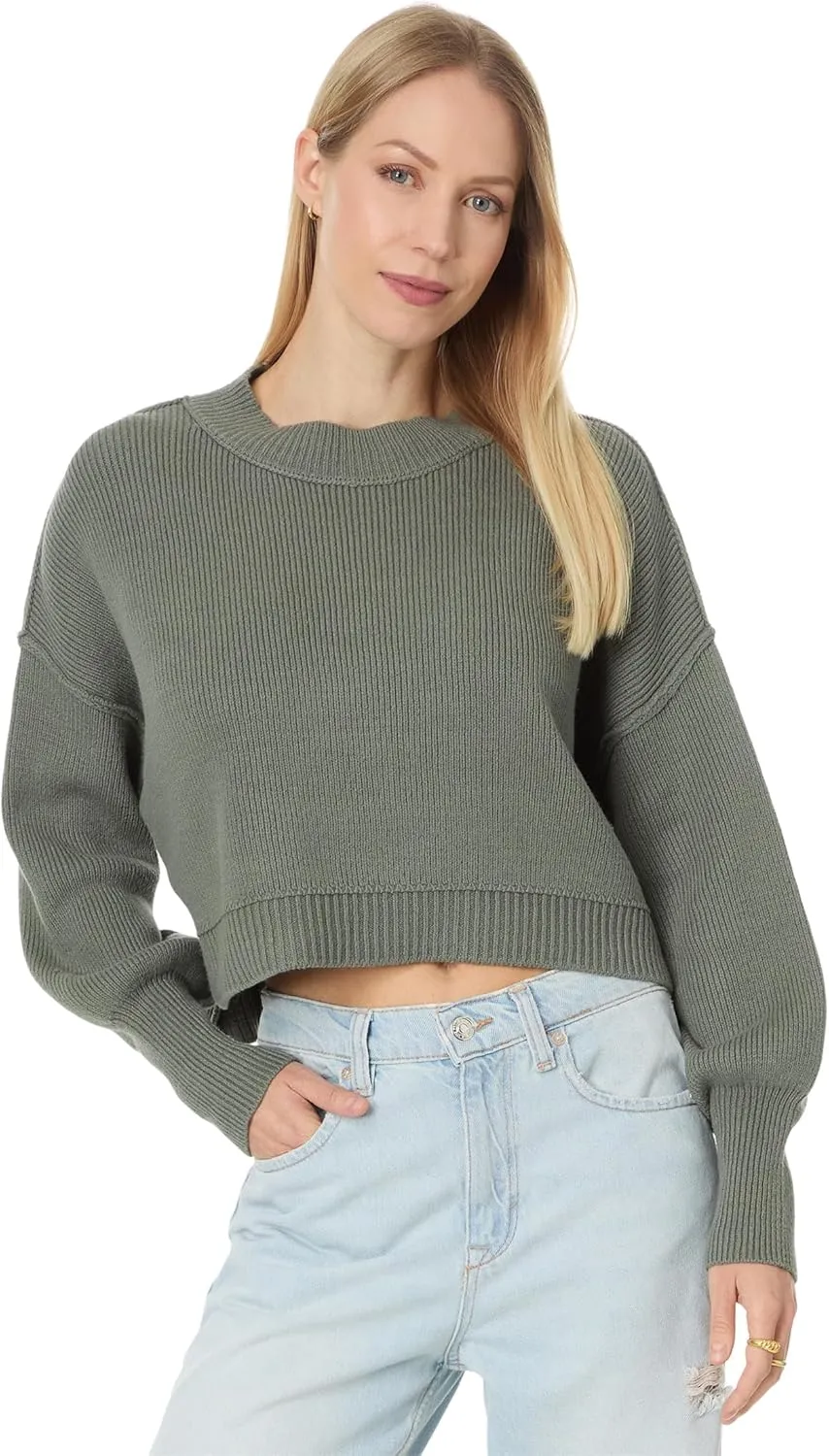 Free People Women's Easy Street Crop Pullover Sweater