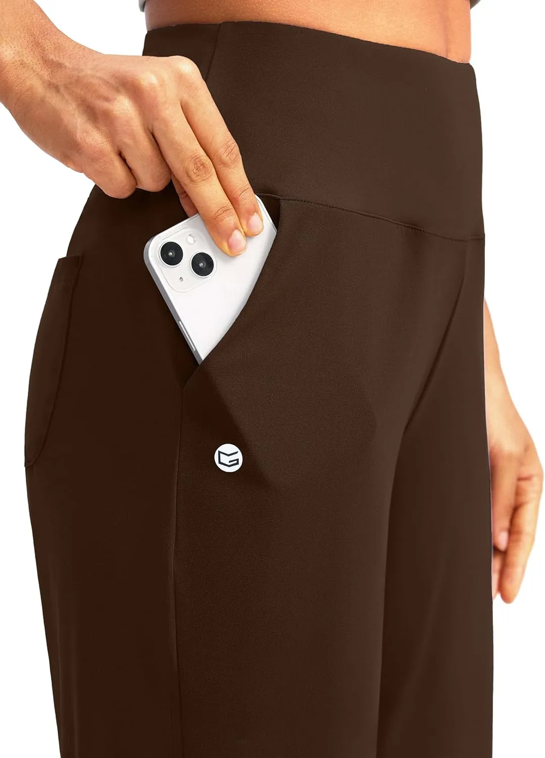 G Gradual Women's 12" Bermuda Long Shorts with Pockets High Waisted Stretch Knee Length Shorts for Women Summer Walking