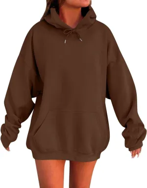 GOKKILRW Hoodies for Women Basic Plain Hoodie Oversized Sweatshirts Fall Fashion Preppy Clothes Y2k Outfits Teen Girls Hoodie