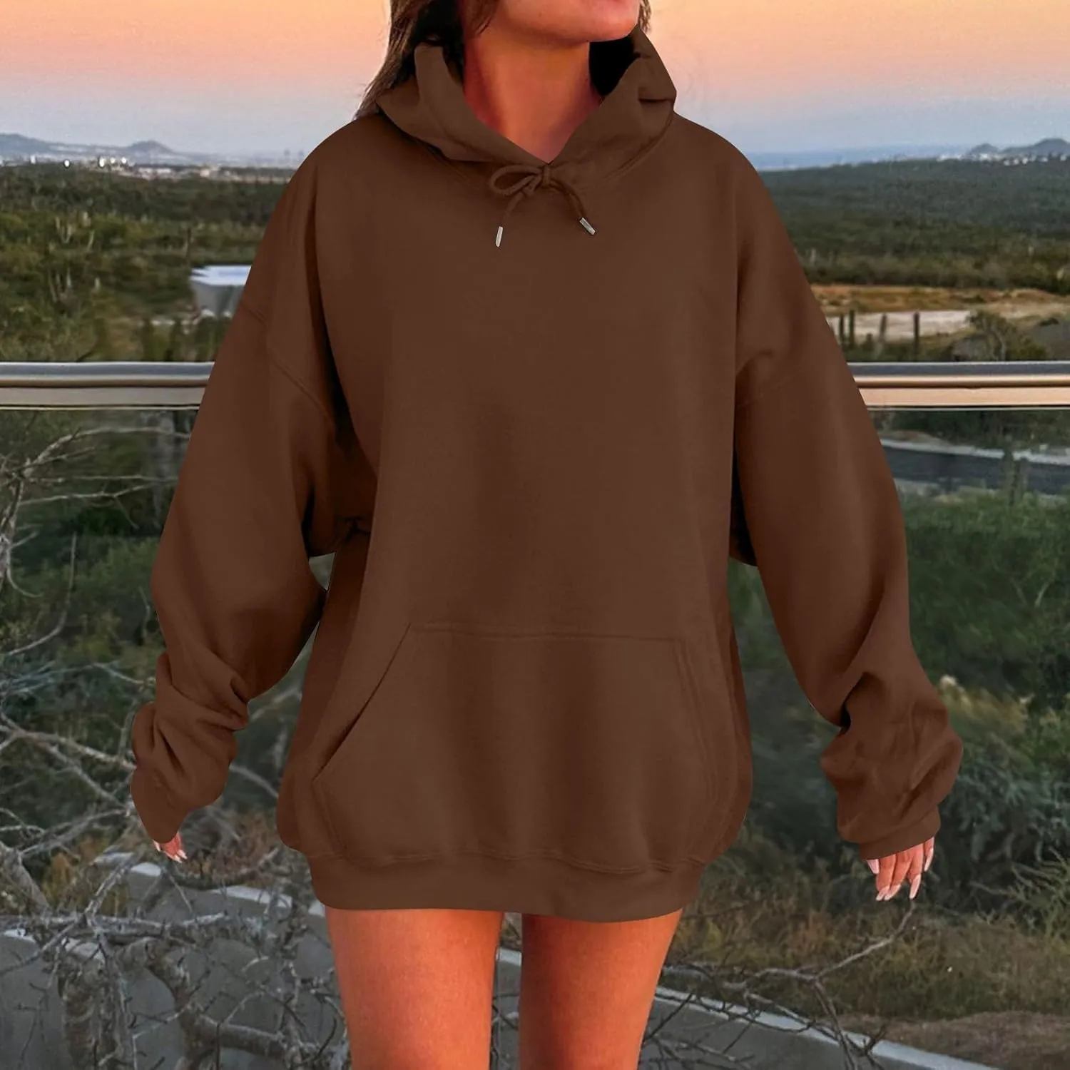 GOKKILRW Hoodies for Women Basic Plain Hoodie Oversized Sweatshirts Fall Fashion Preppy Clothes Y2k Outfits Teen Girls Hoodie