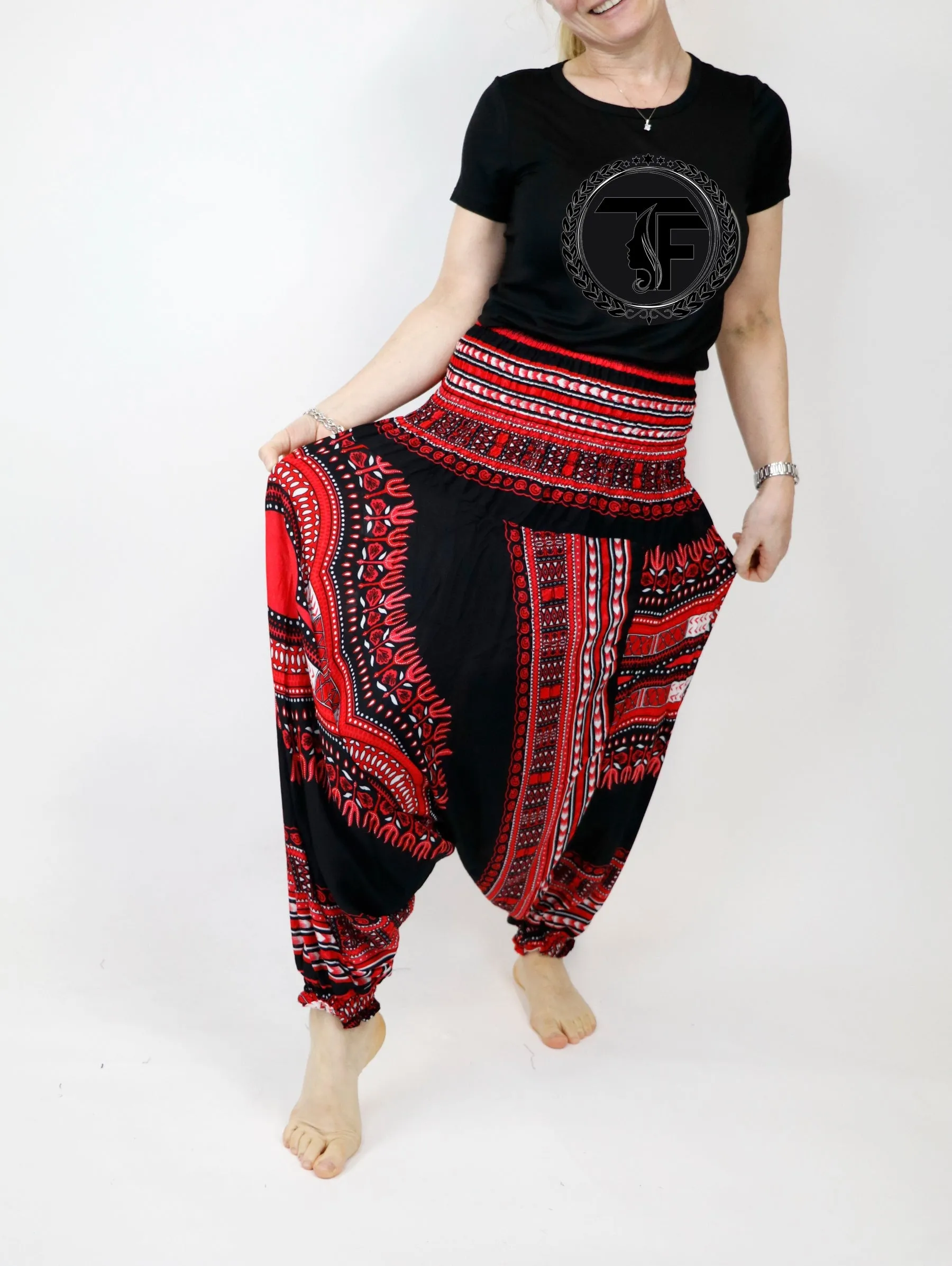 Harem Pants Native African Print Pant Unisex Boho Hippie Yoga Jumpsuits Rompers Bohemian Gypsy Loose Baggy Pants Festival