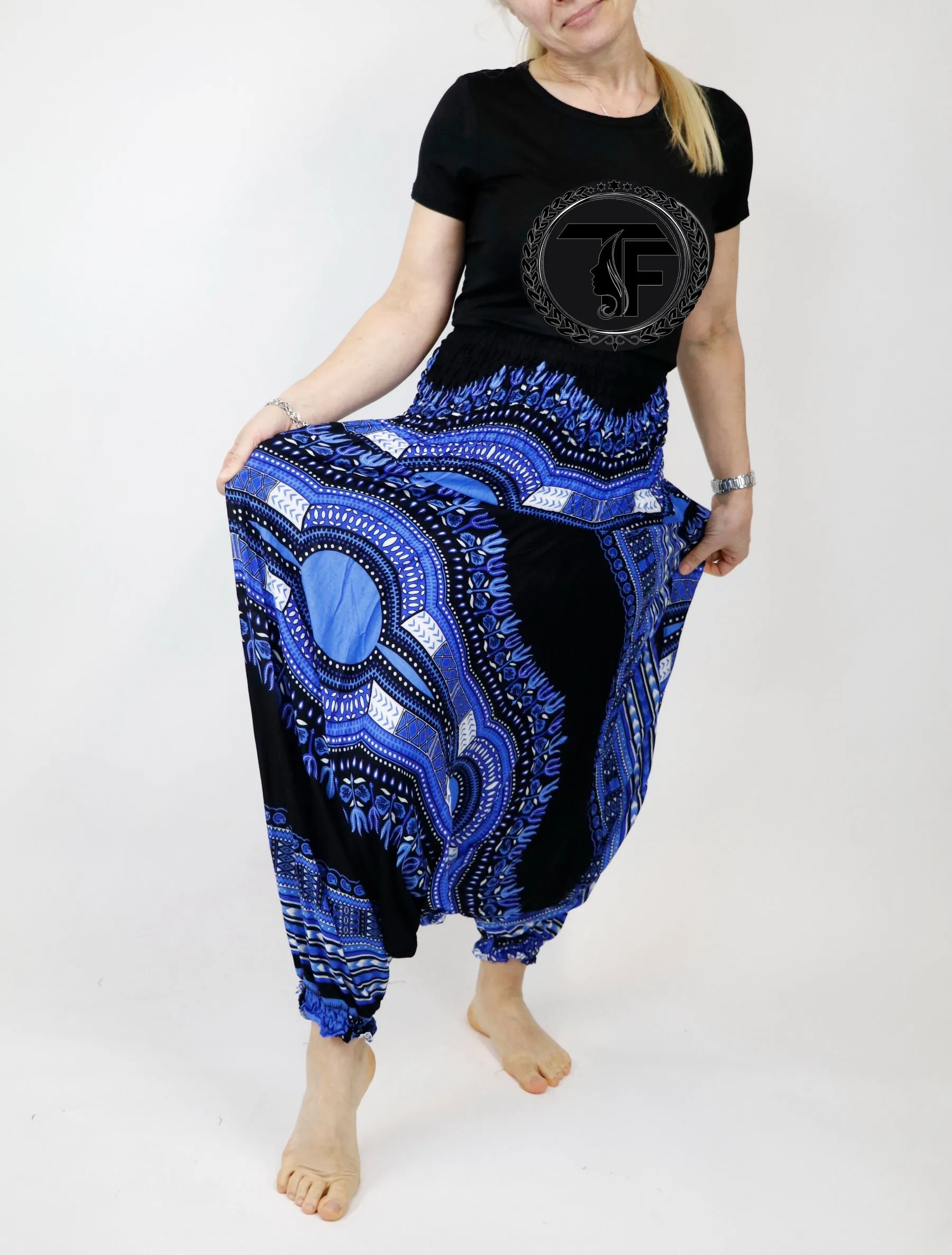 Harem Pants Native African Print Pant Unisex Boho Hippie Yoga Jumpsuits Rompers Bohemian Gypsy Loose Baggy Pants Festival