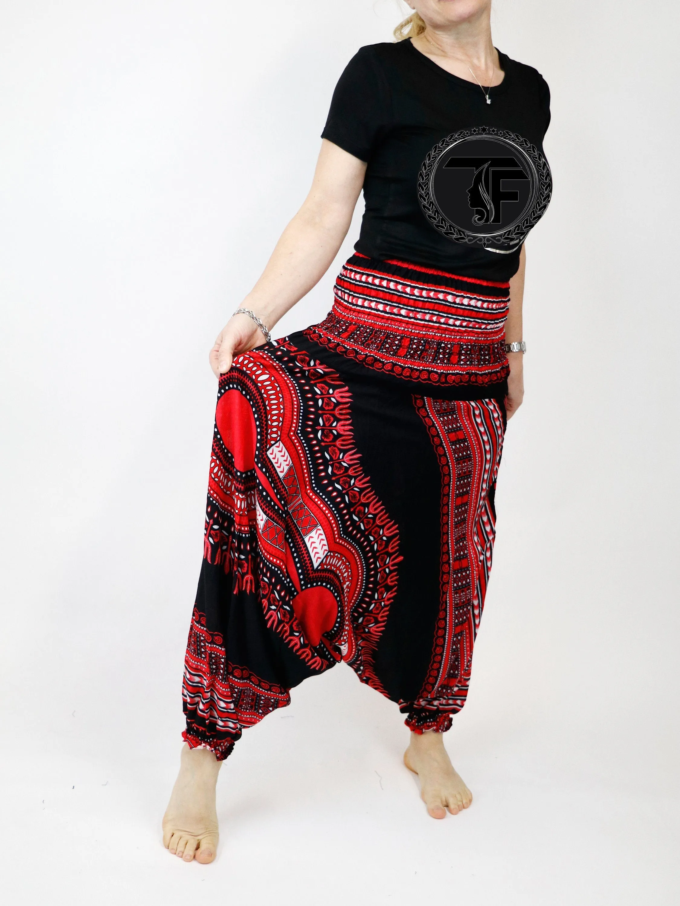 Harem Pants Native African Print Pant Unisex Boho Hippie Yoga Jumpsuits Rompers Bohemian Gypsy Loose Baggy Pants Festival