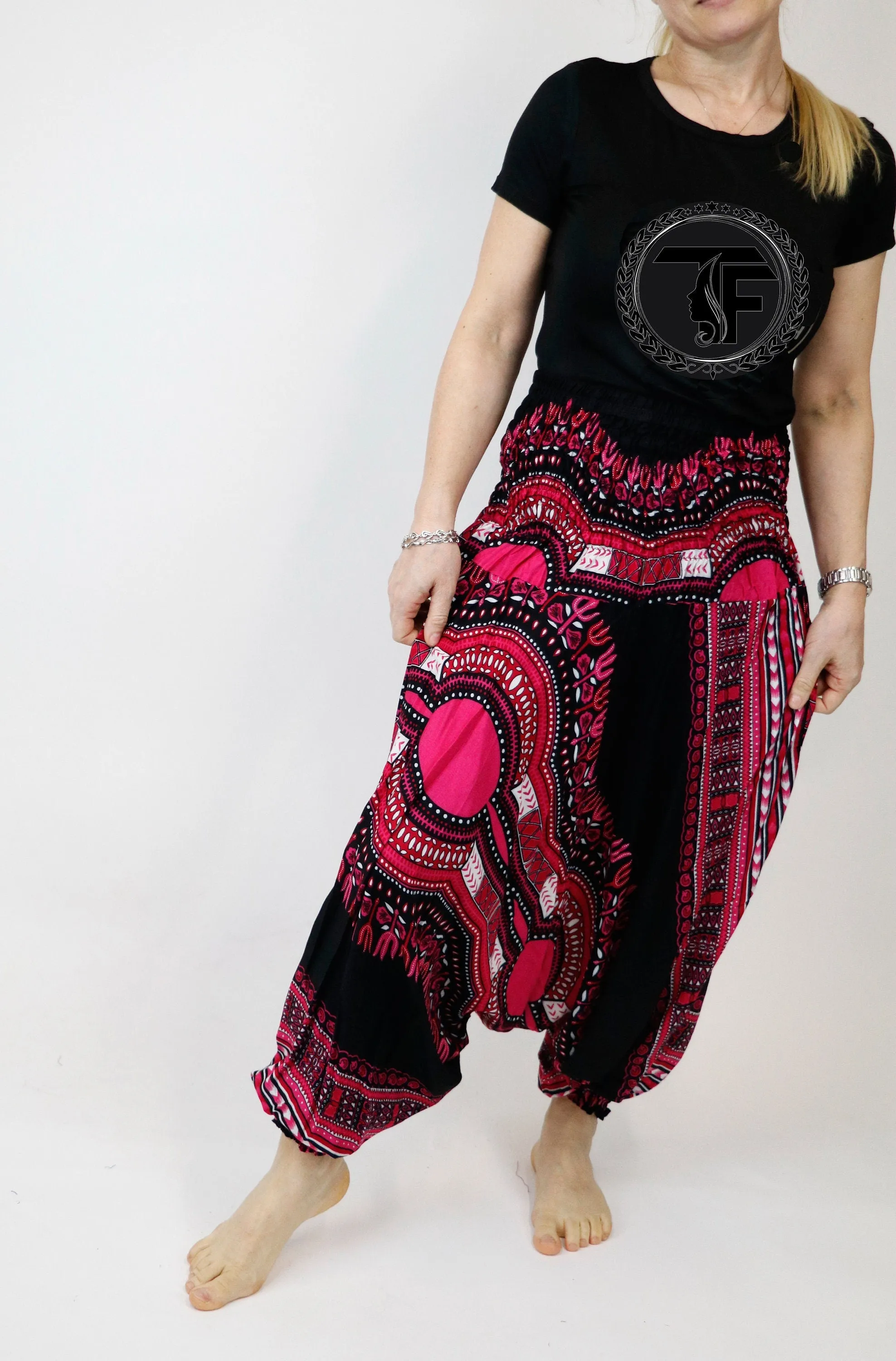 Harem Pants Native African Print Pant Unisex Boho Hippie Yoga Jumpsuits Rompers Bohemian Gypsy Loose Baggy Pants Festival
