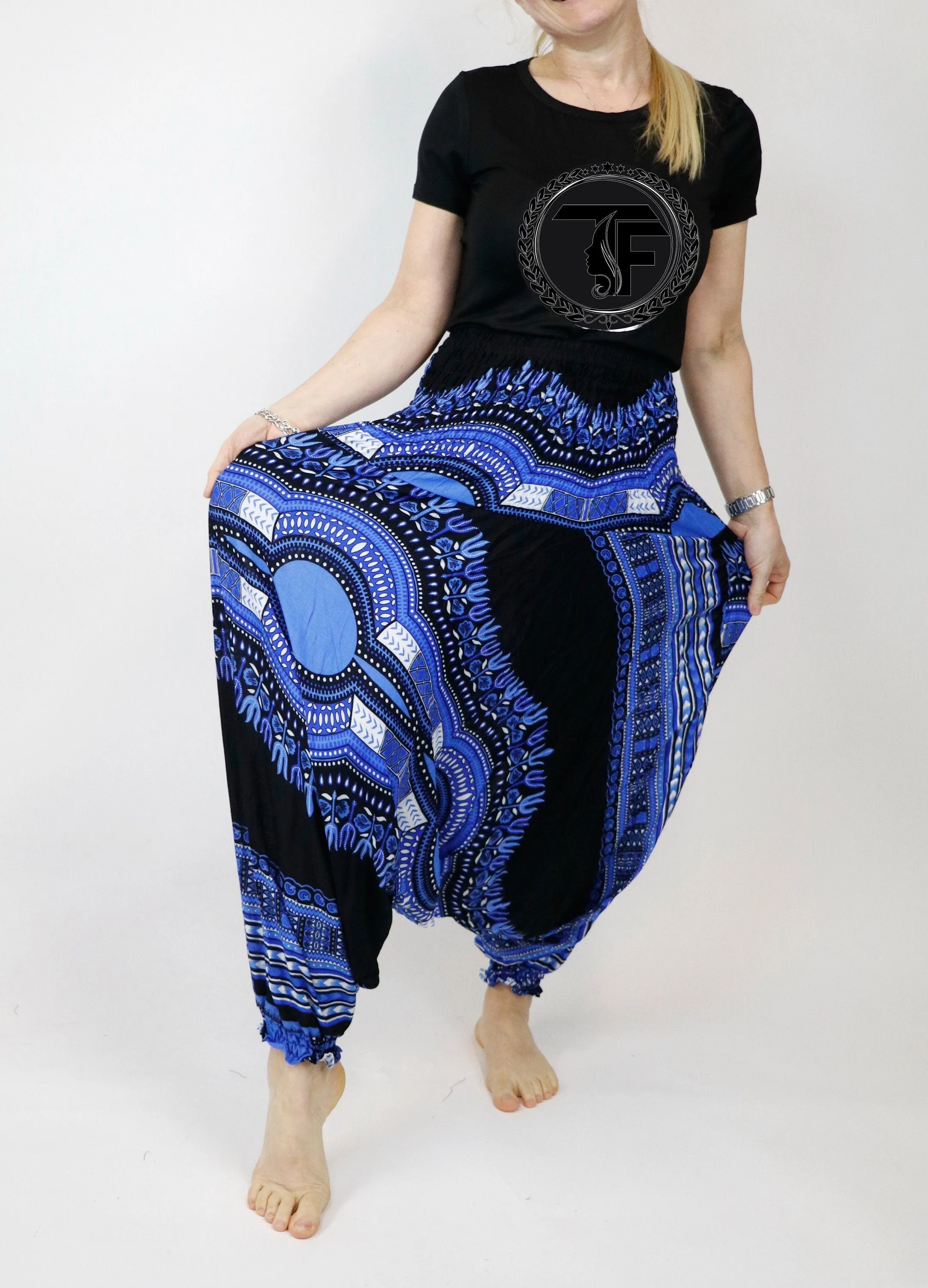 Harem Pants Native African Print Pant Unisex Boho Hippie Yoga Jumpsuits Rompers Bohemian Gypsy Loose Baggy Pants Festival