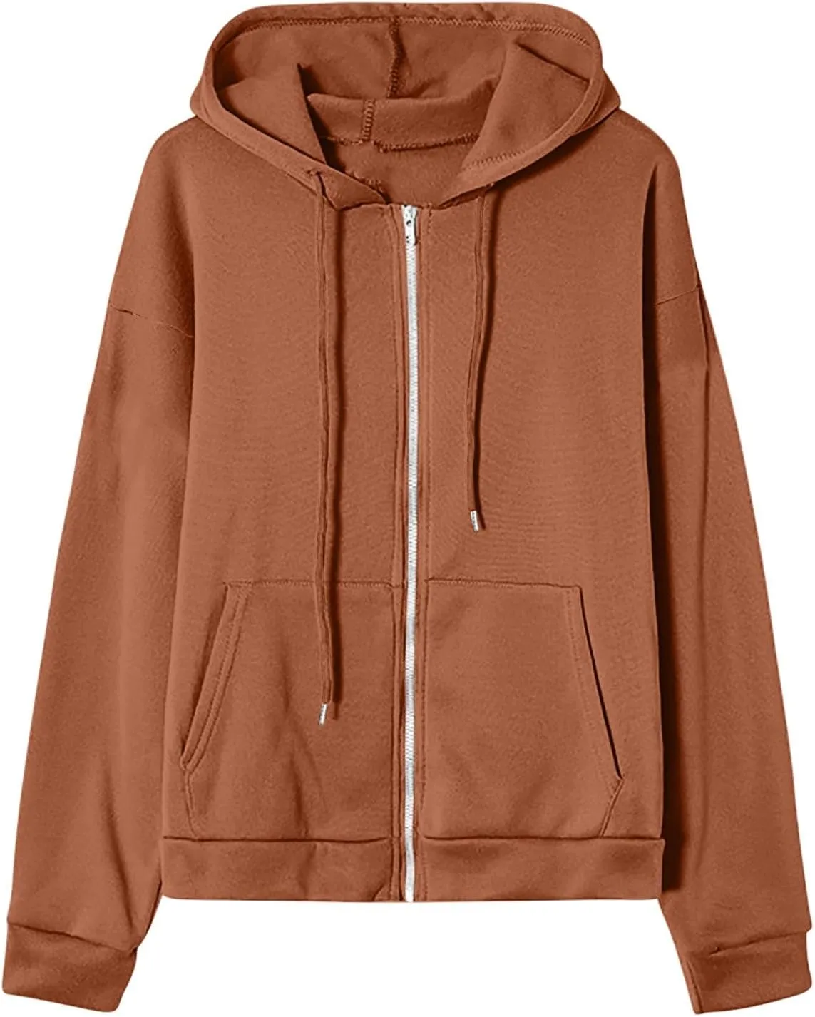 Hoodies Sweatshirts for Women 2024 Casual Long Sleeve Shirt Zip Up Fleece Hoodie Jacket Coat Fall Clothes with Pocket