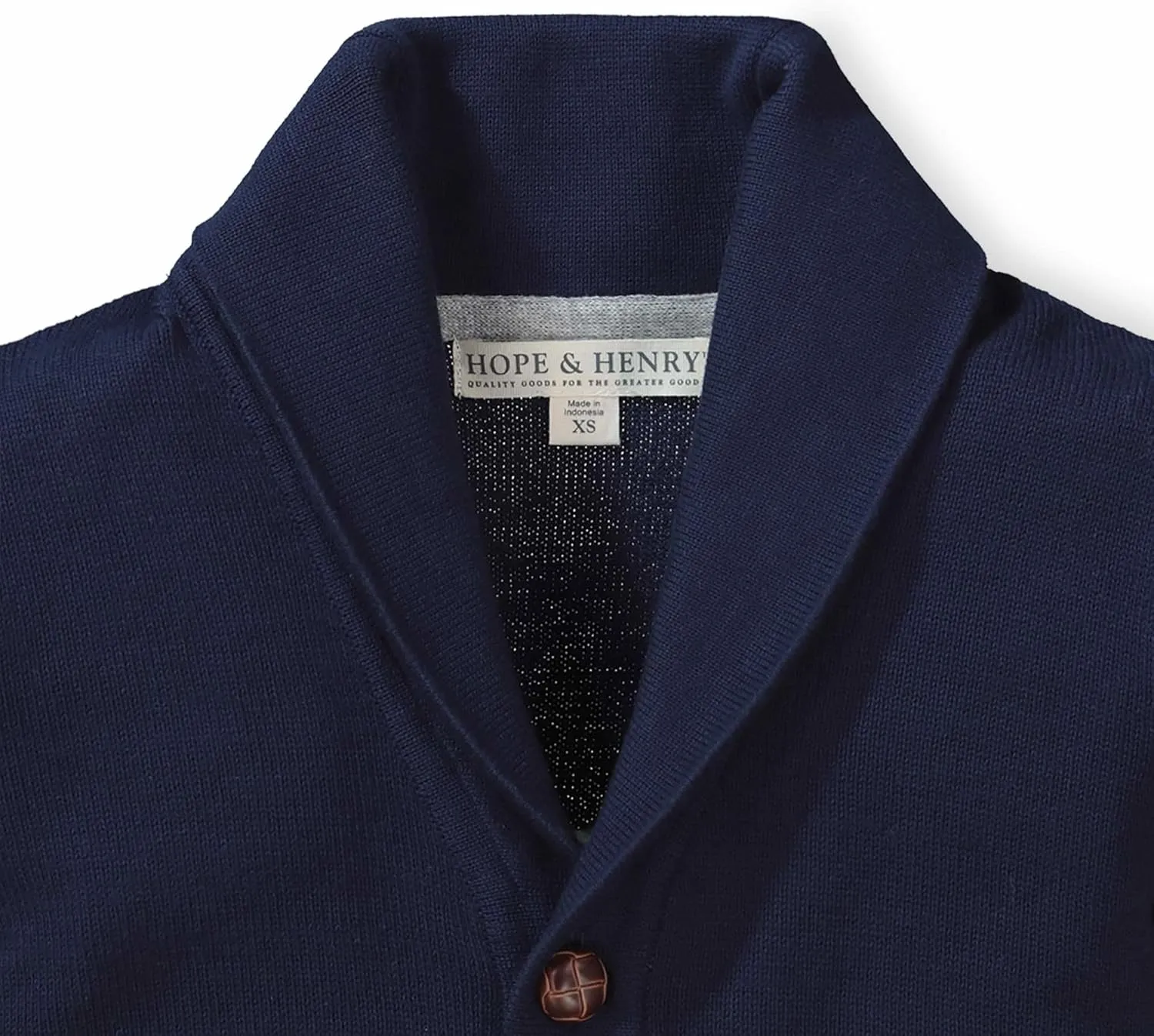 Hope & Henry Boys' Shawl Collar Sweater Cardigan