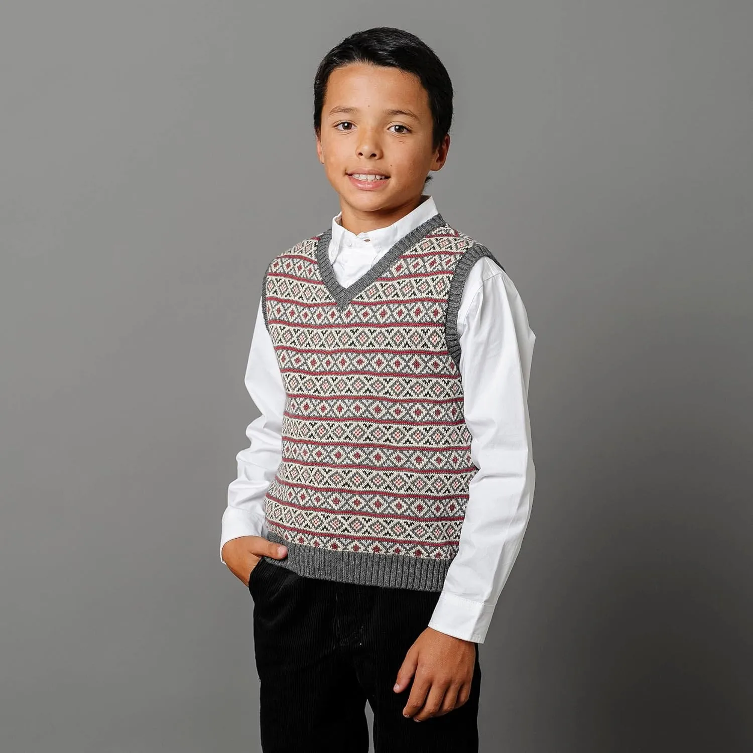 Hope & Henry Boys' V-Neck Sweater Vest