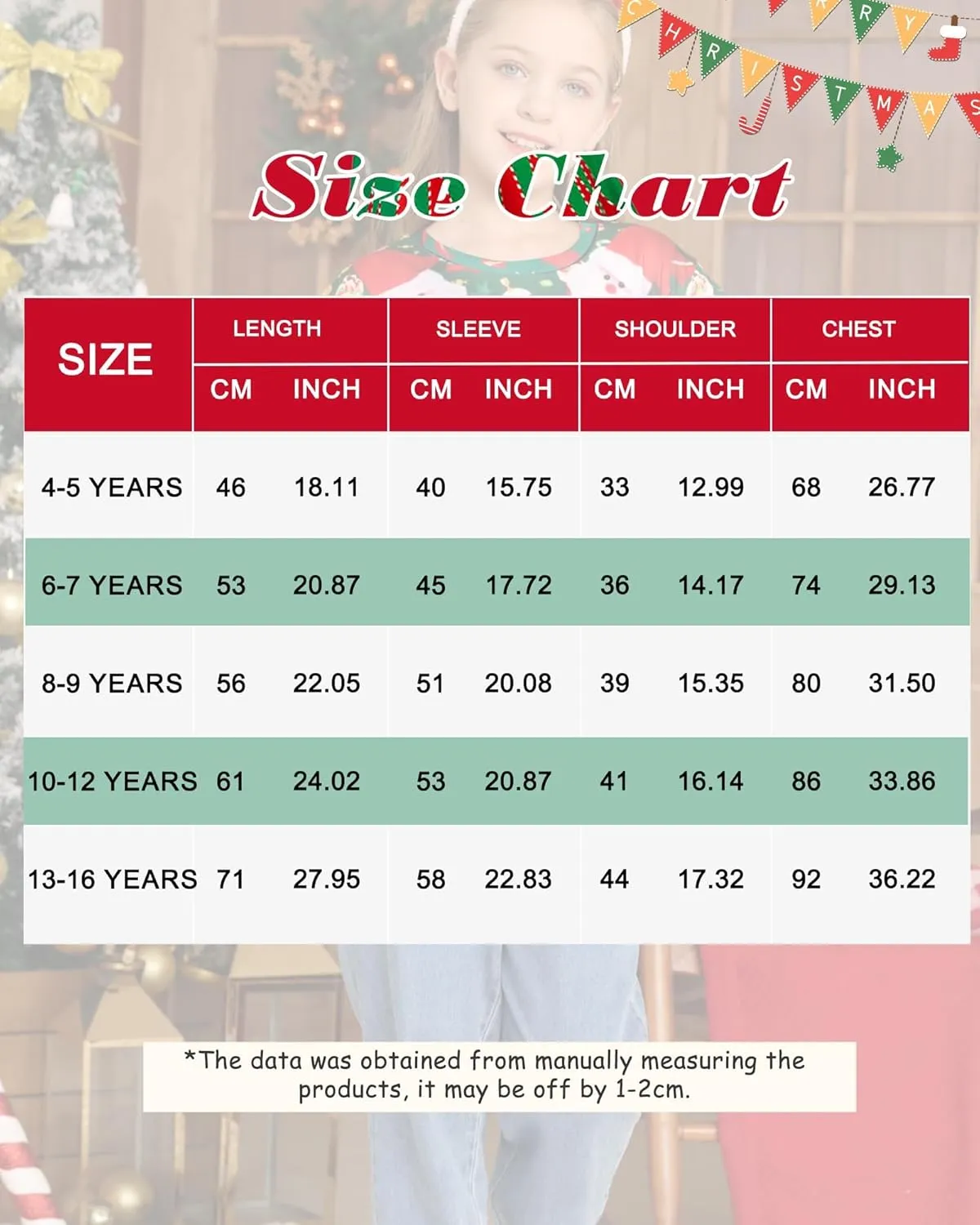 Idgreatim Boys Girls Ugly Christmas Sweater Funny 3D Long Sleeve Xmas Sweatshirt with Fleece Size 4-16