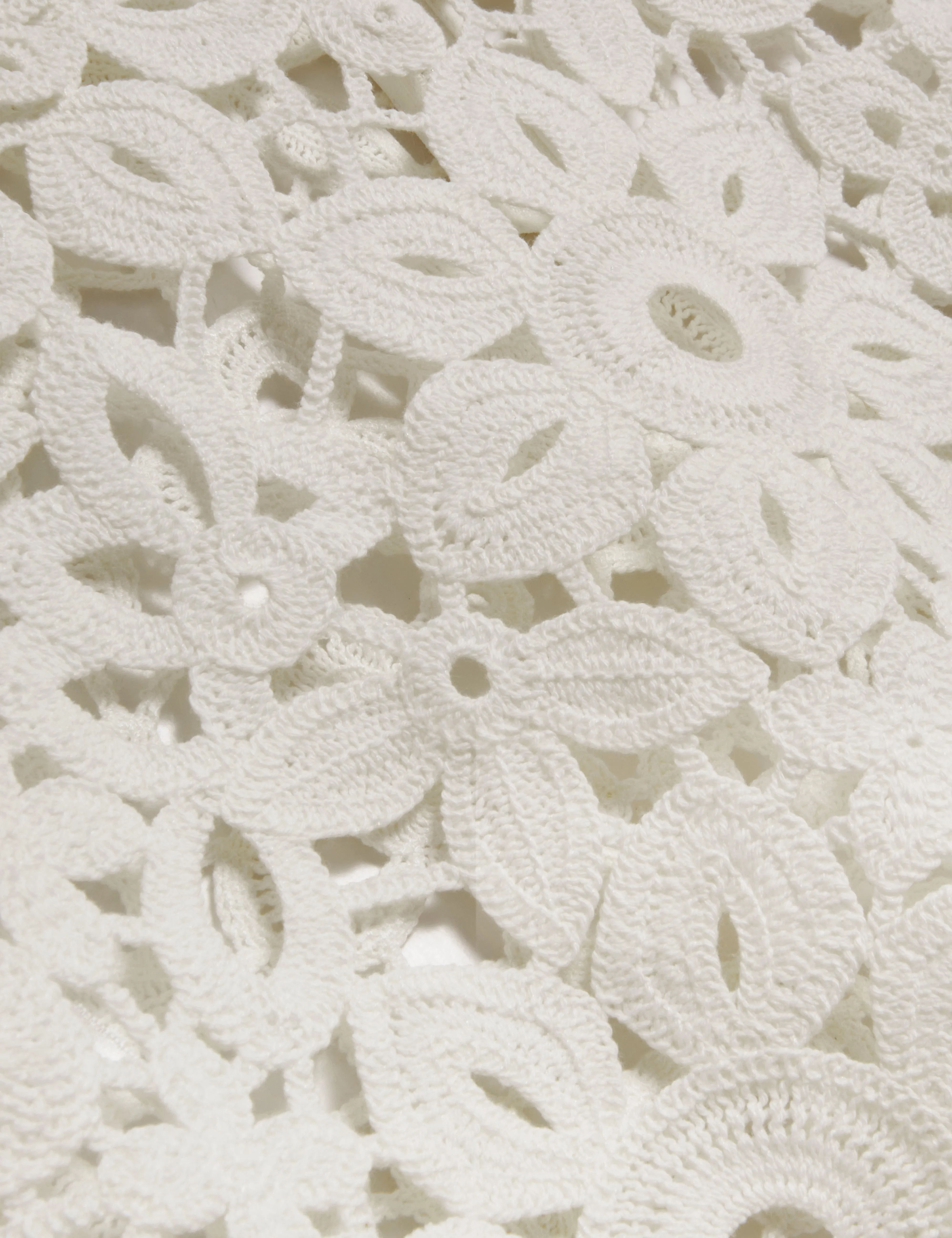 Joyyra Crochet Knit Top White