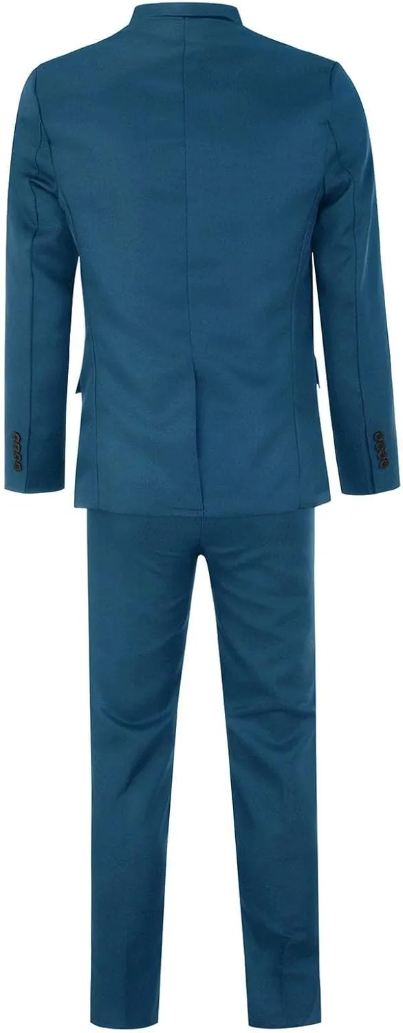LCMTWX Men'S Suits 2024 3 Suit Business Wedding Party Jacket Vest & Pants Coat Blue Suit For Men Suit Separates For Men