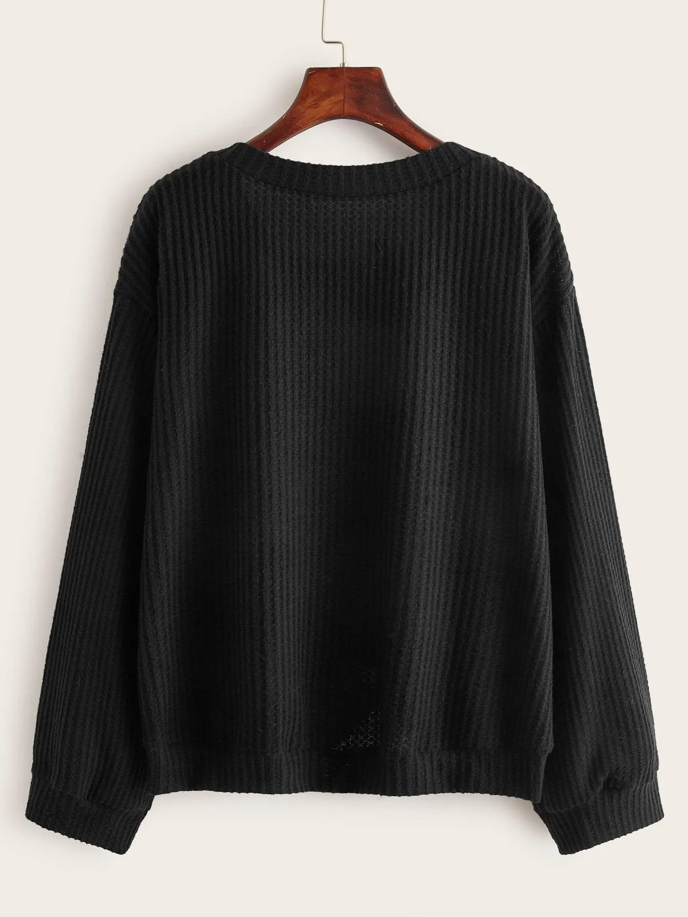 Leopard Knotted Ribbed Knit Top
