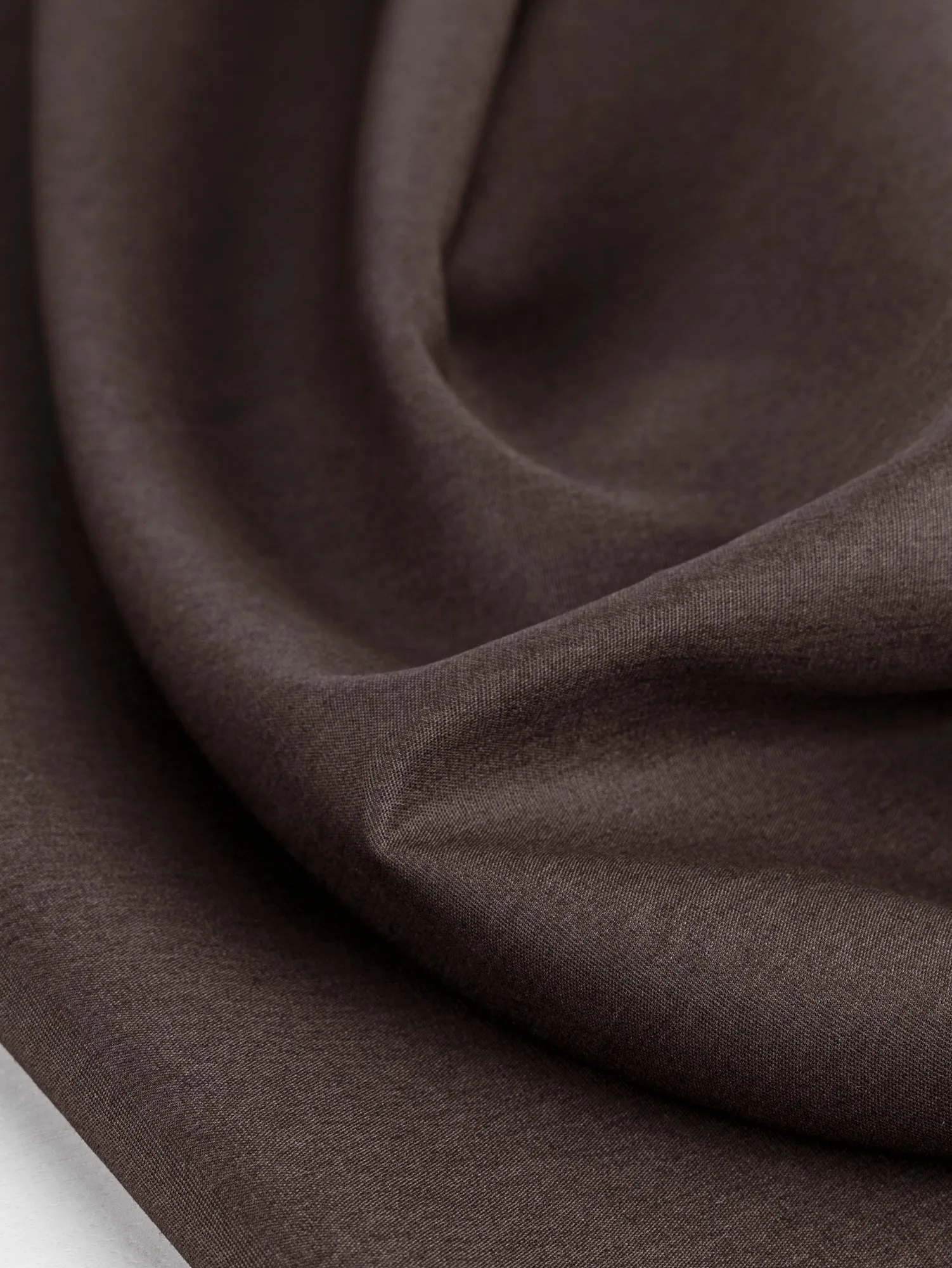 Lightweight Silky Cotton Poplin - Chocolate - Swatch
