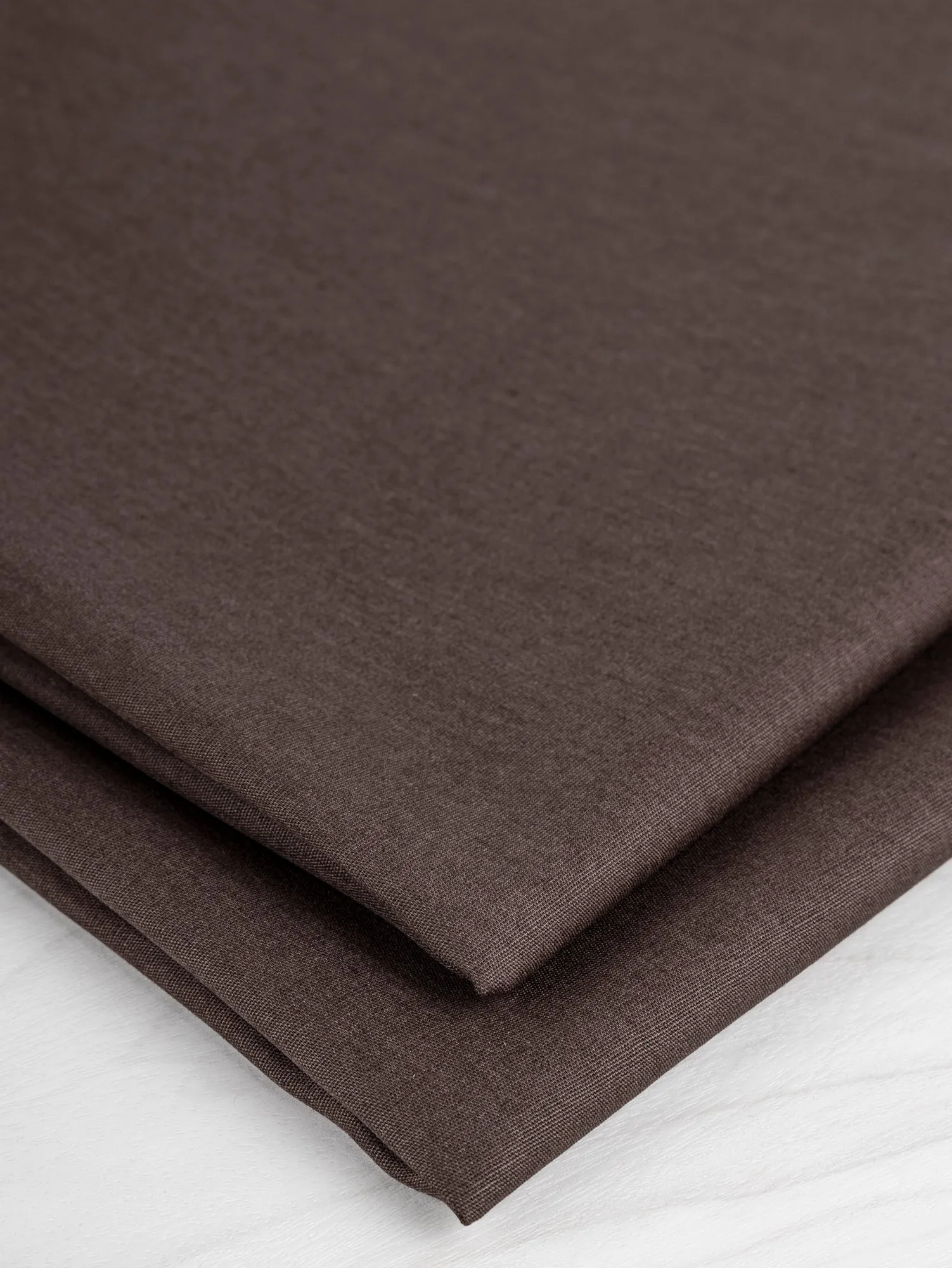 Lightweight Silky Cotton Poplin - Chocolate - Swatch