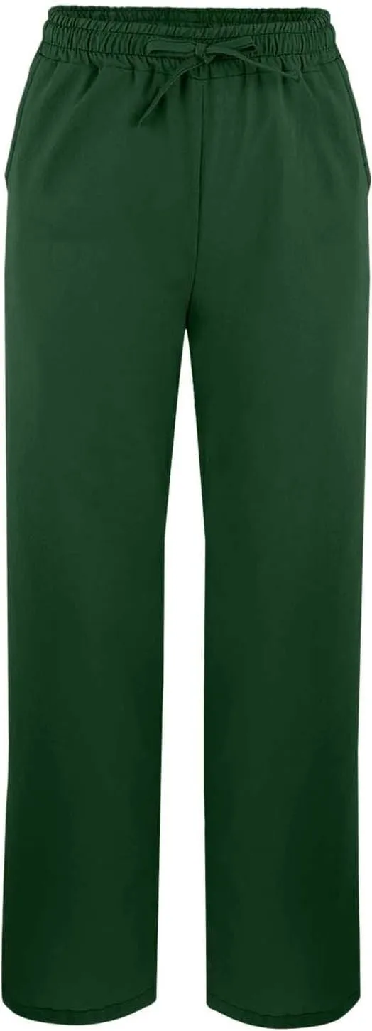 Linen Pants for Women Summer High Waist Elastic Straight Leg Lounge Pant Casual Loose Lightweight Beach Trousers 2025