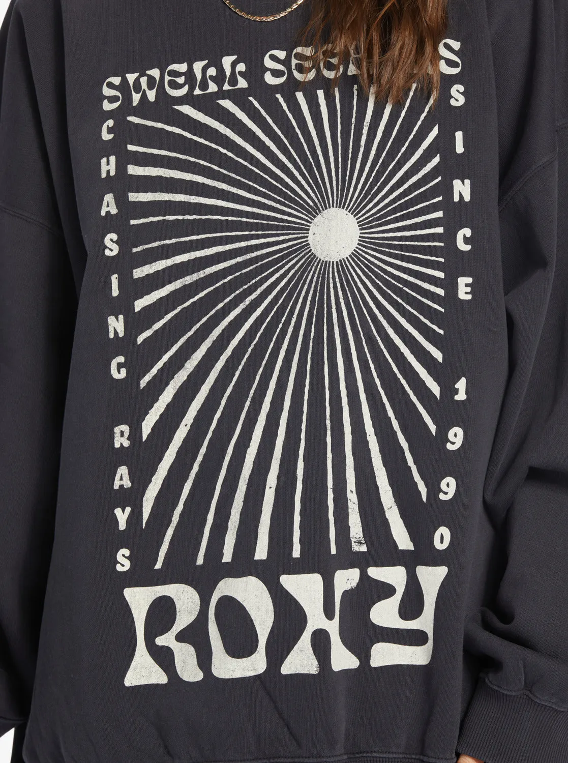 Lineup Oversized Crew Neck Sweatshirt - Anthracite