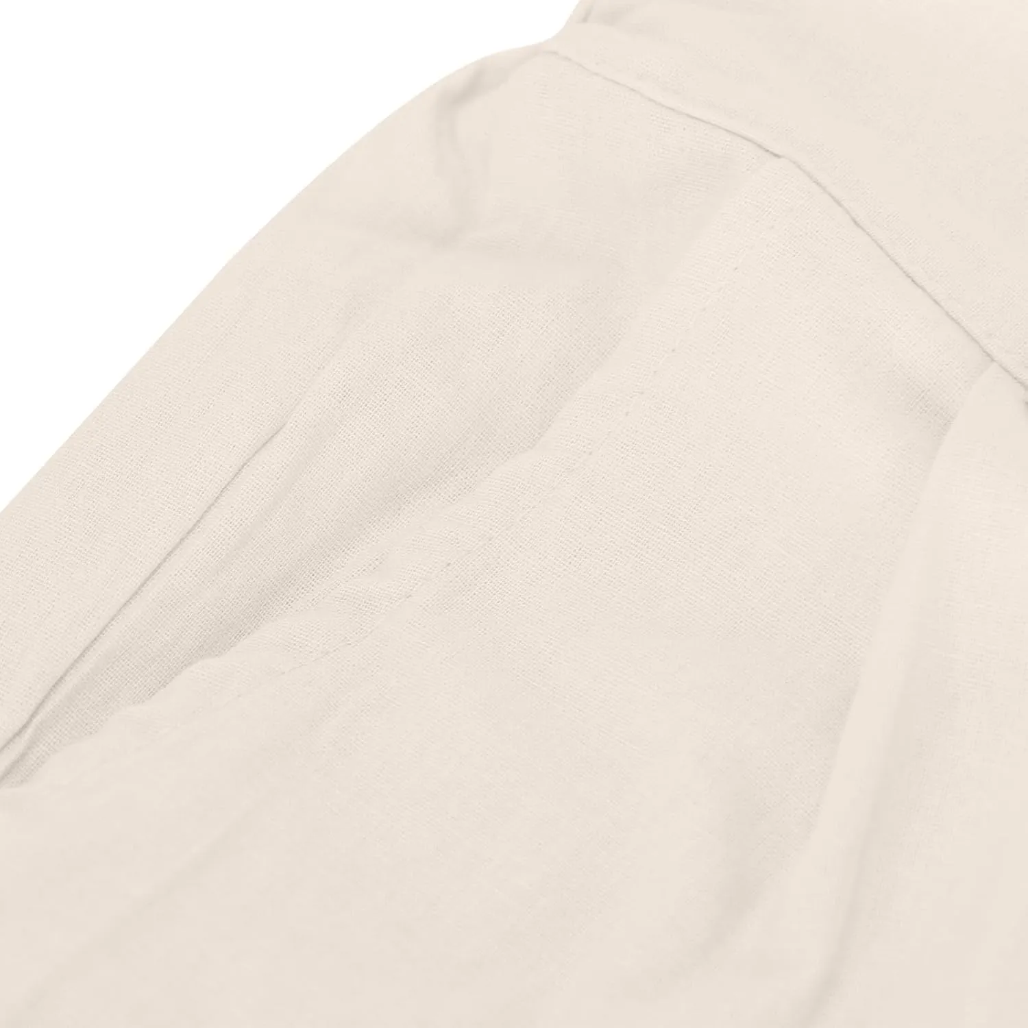 Lmdudan Wide Leg Capri Pants for Women High Waist Cotton Linen Flowy Pleated Capris Cropped Pant Casual Trousers with Pockets